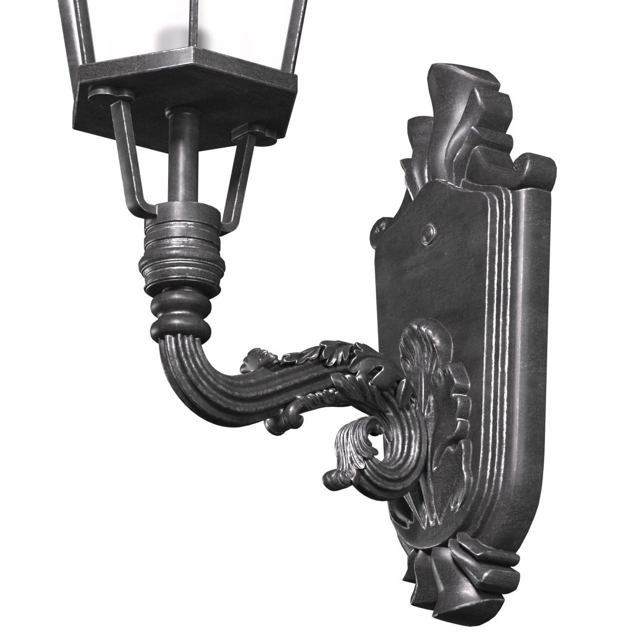 Classical Outdoor wall Lamp Lantern Streetlight Sconce 3D model_1