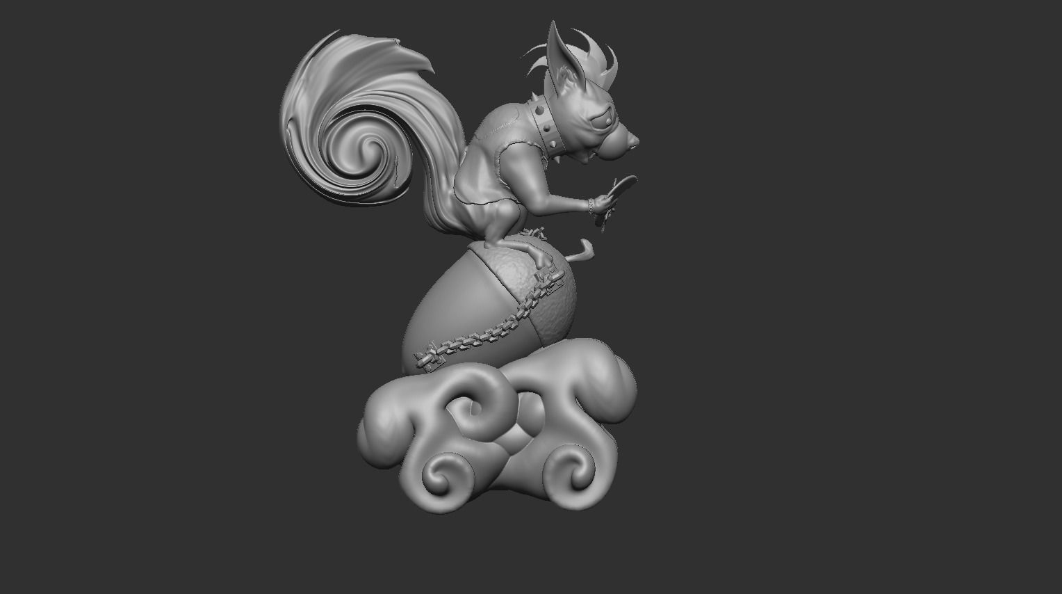 Metal Squirrel  3D print model_7