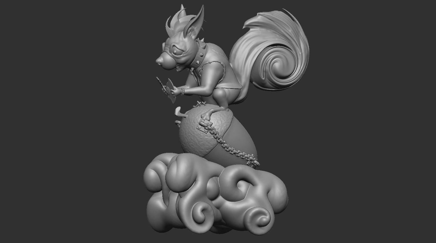 Metal Squirrel  3D print model_6
