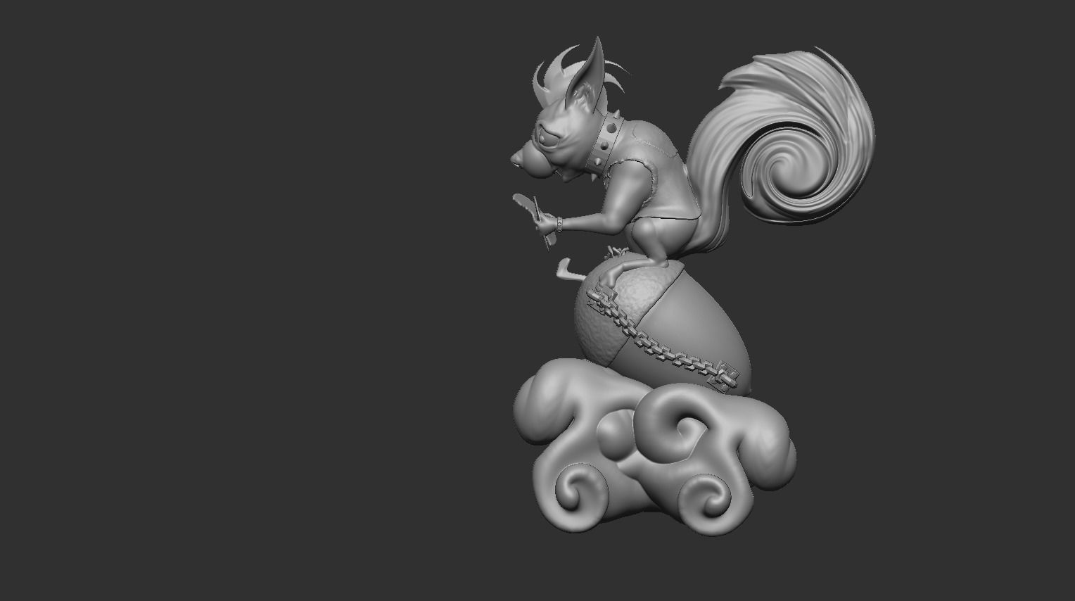 Metal Squirrel  3D print model_5