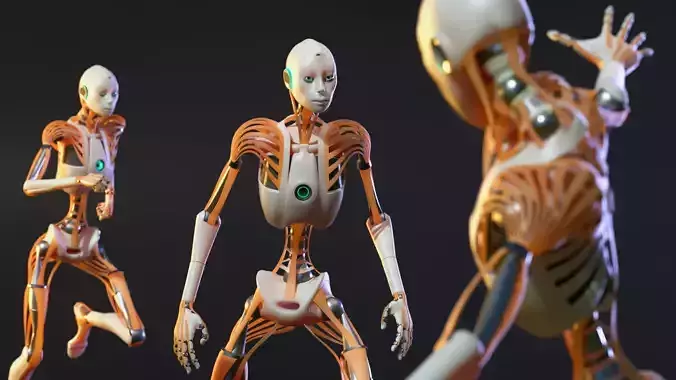 Animated Robot 3D model