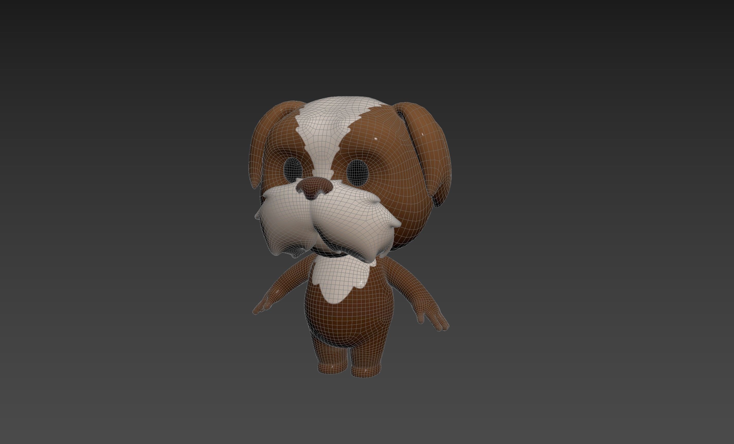 Character199 Shih Tzu Dog 3D model_12