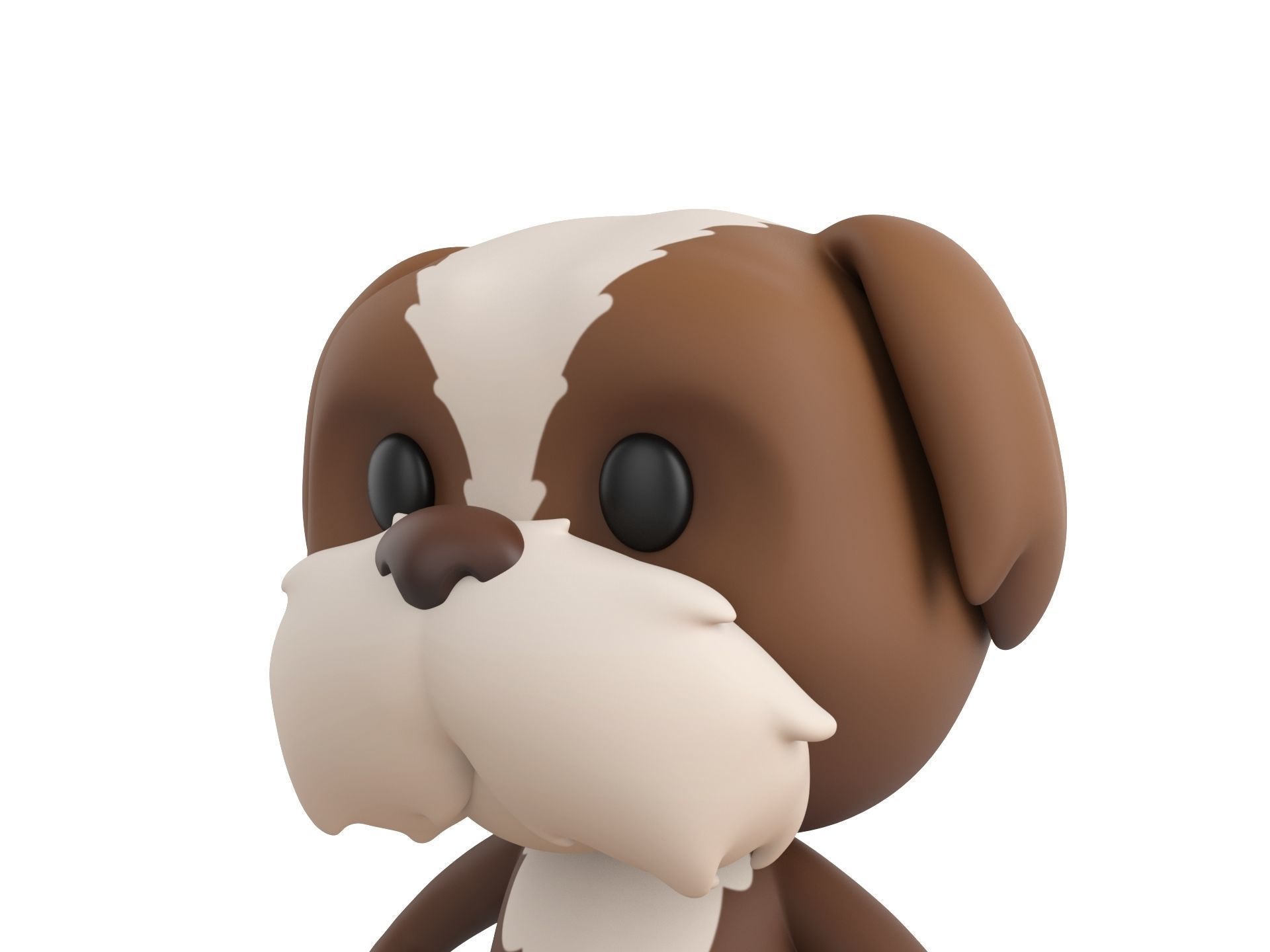 Character199 Shih Tzu Dog 3D model_9