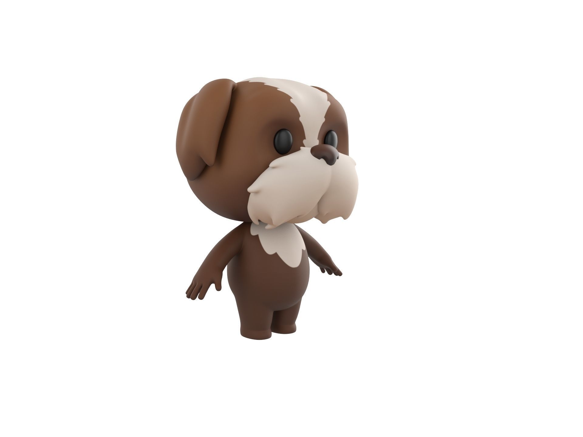 Character199 Shih Tzu Dog 3D model_2