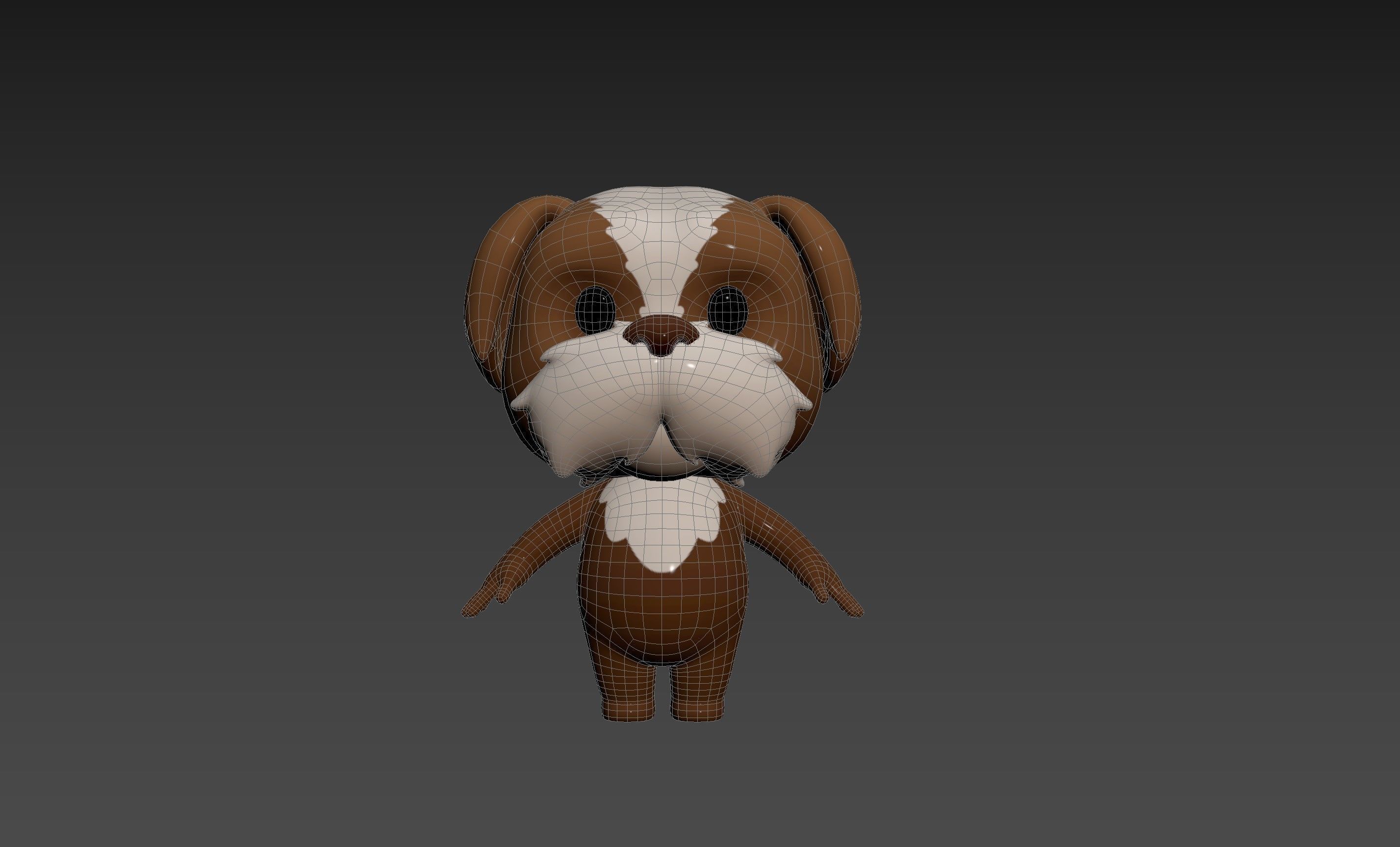 Character199 Shih Tzu Dog 3D model_13