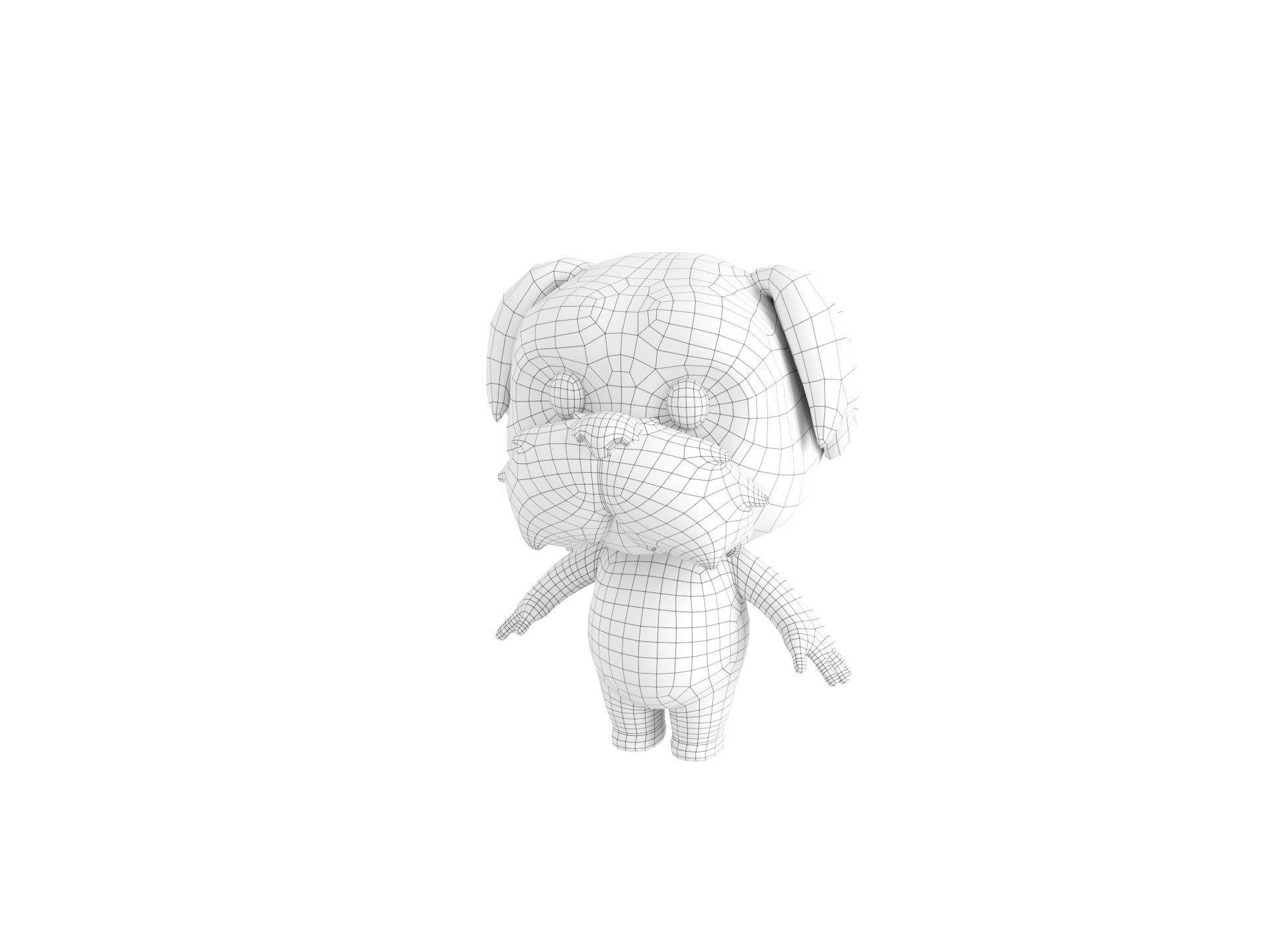 Character199 Shih Tzu Dog 3D model_28