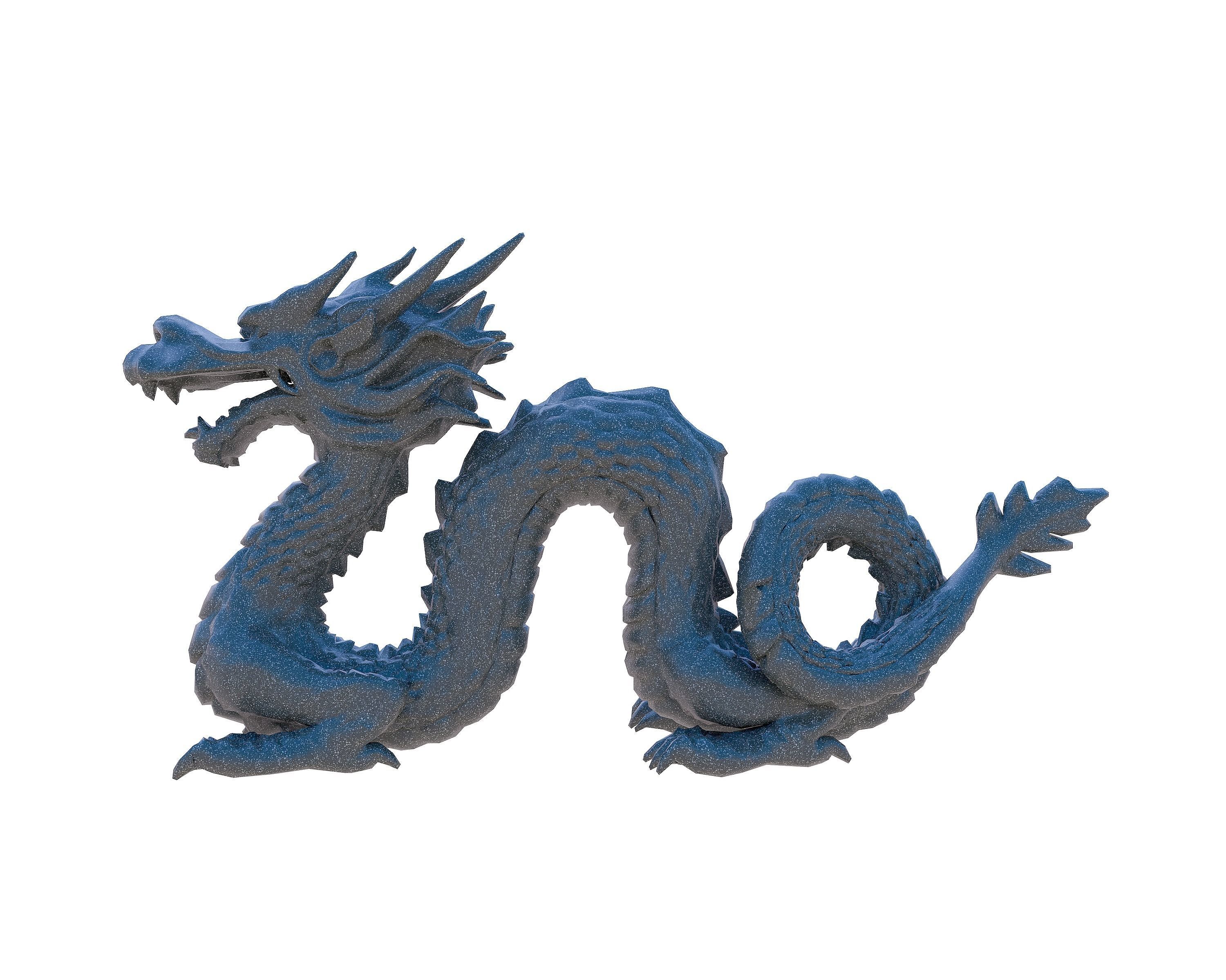 Sculpture-006 dragon statue 3D model_3
