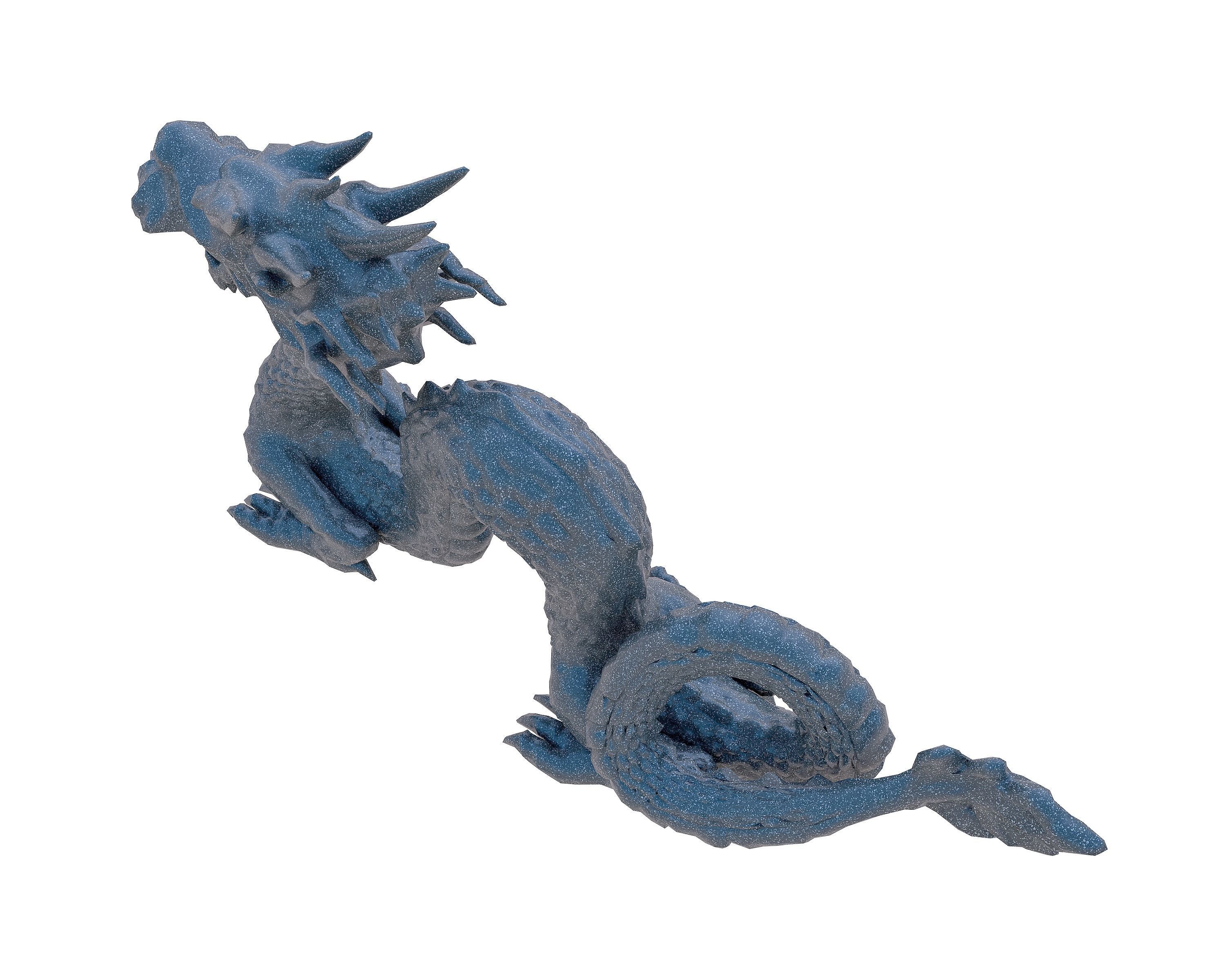 Sculpture-006 dragon statue 3D model_4