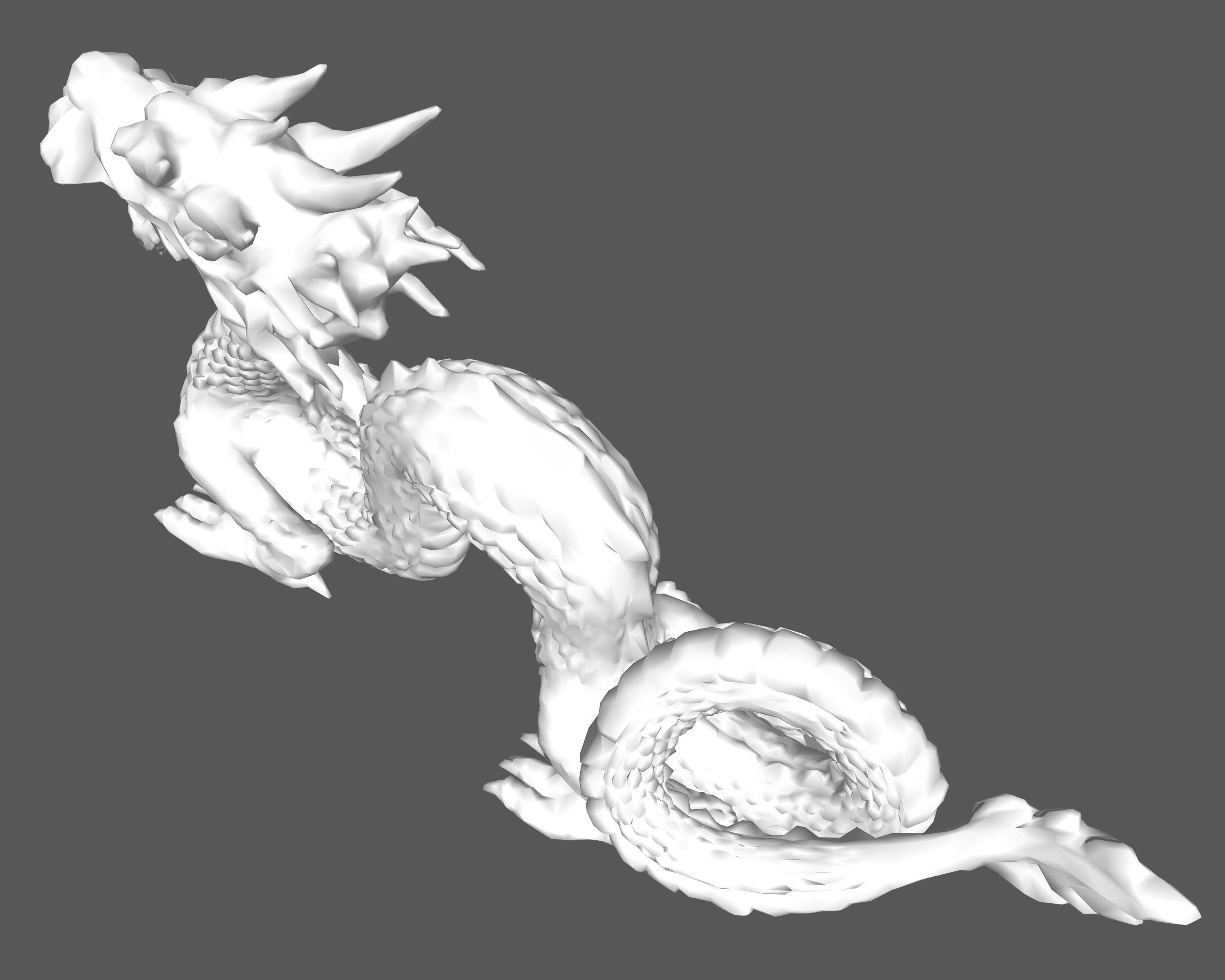 Sculpture-006 dragon statue 3D model_8