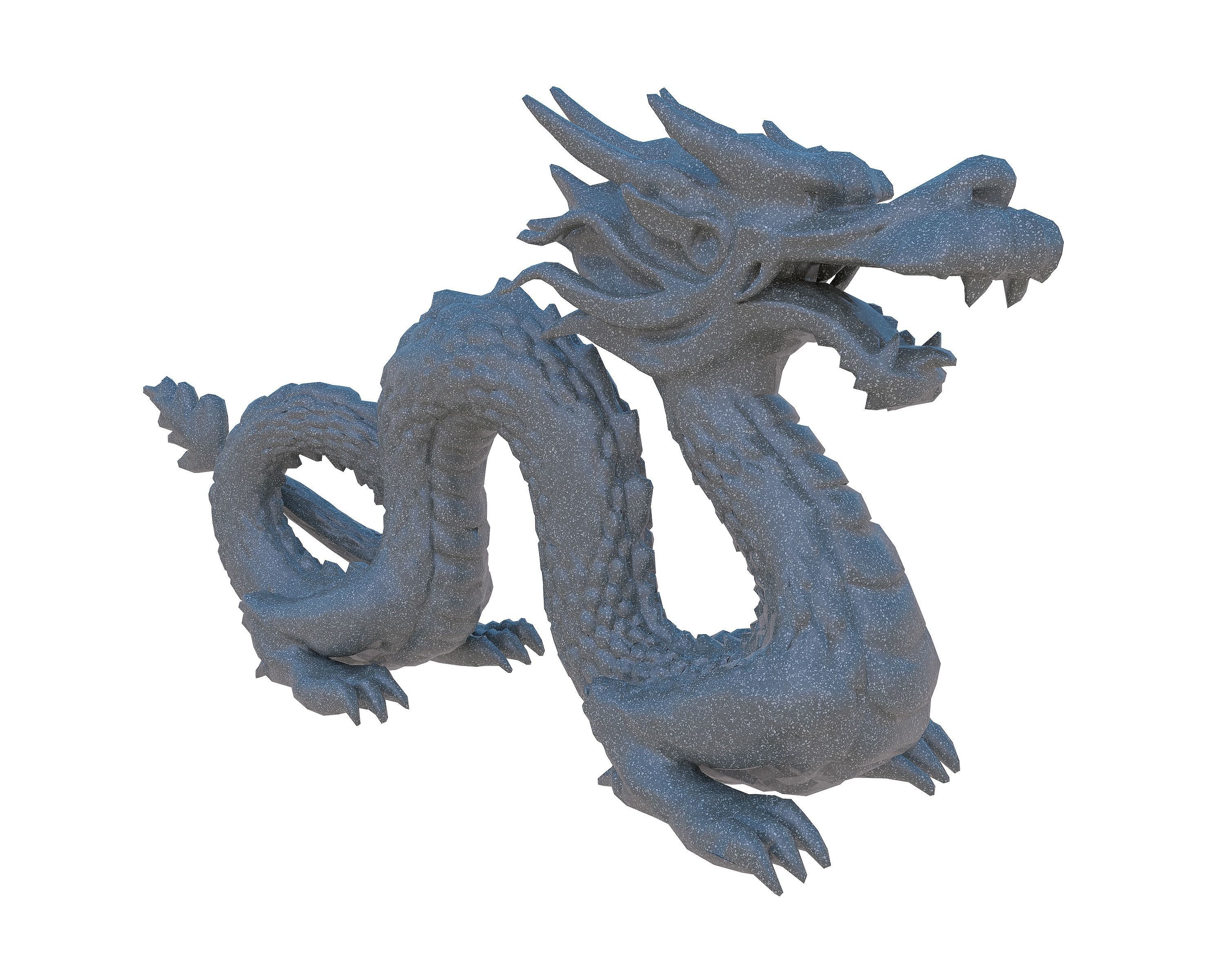Sculpture-006 dragon statue 3D model_1