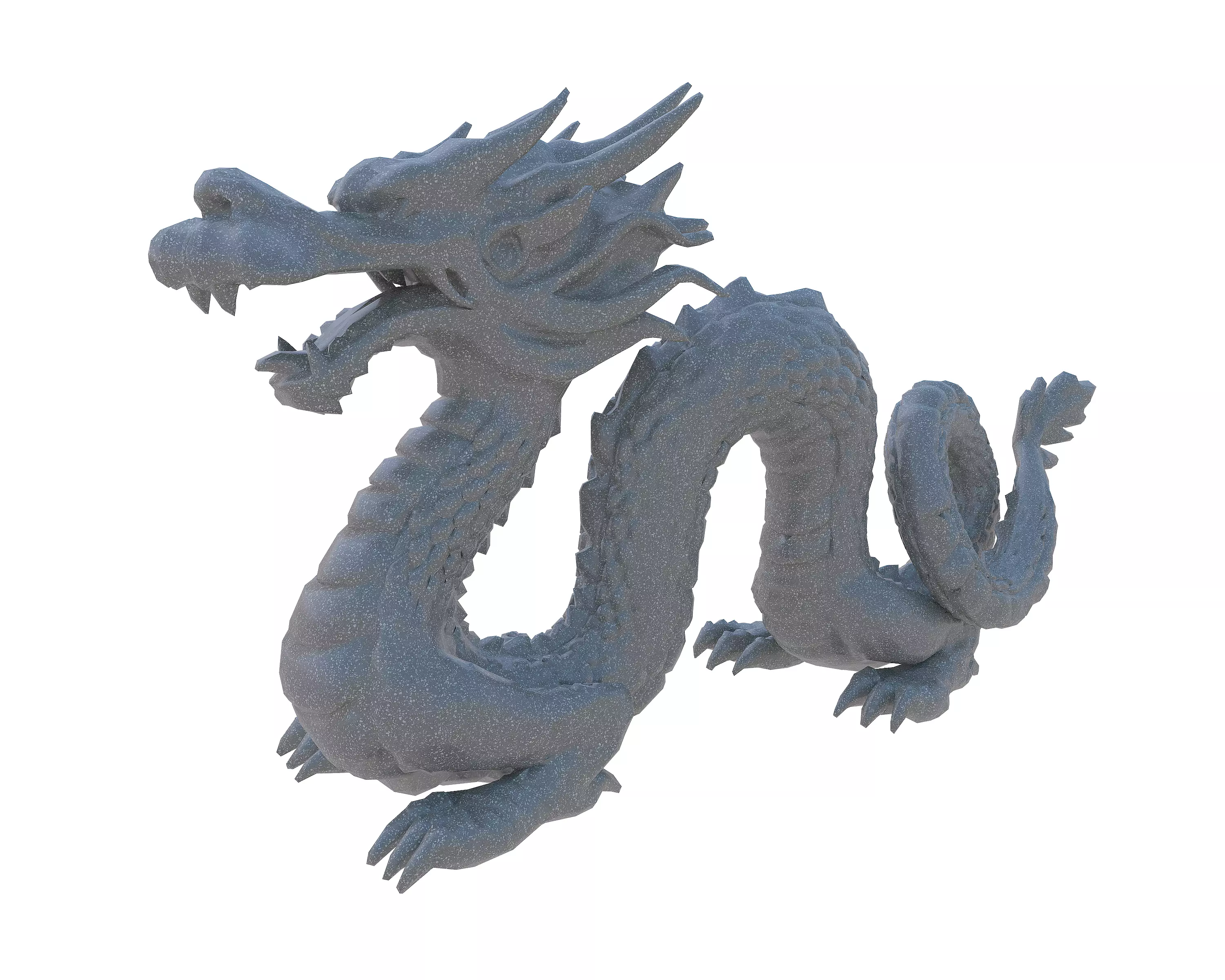 Sculpture-006 dragon statue 3D model_0