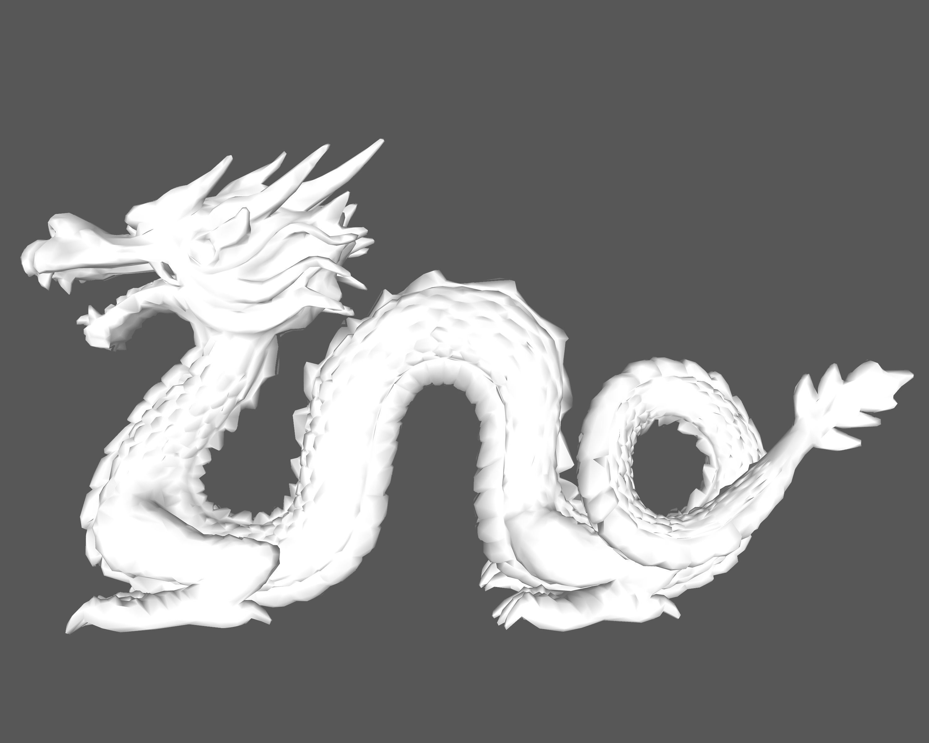 Sculpture-006 dragon statue 3D model_9