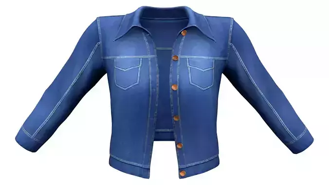 Unbuttoned Denim Crop Jacket