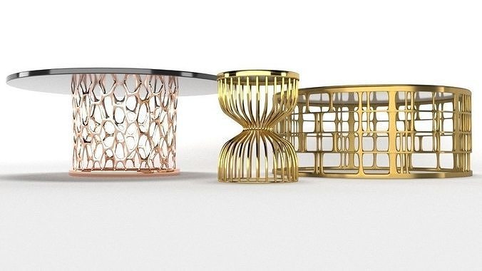 Table three set  decorative 3D model