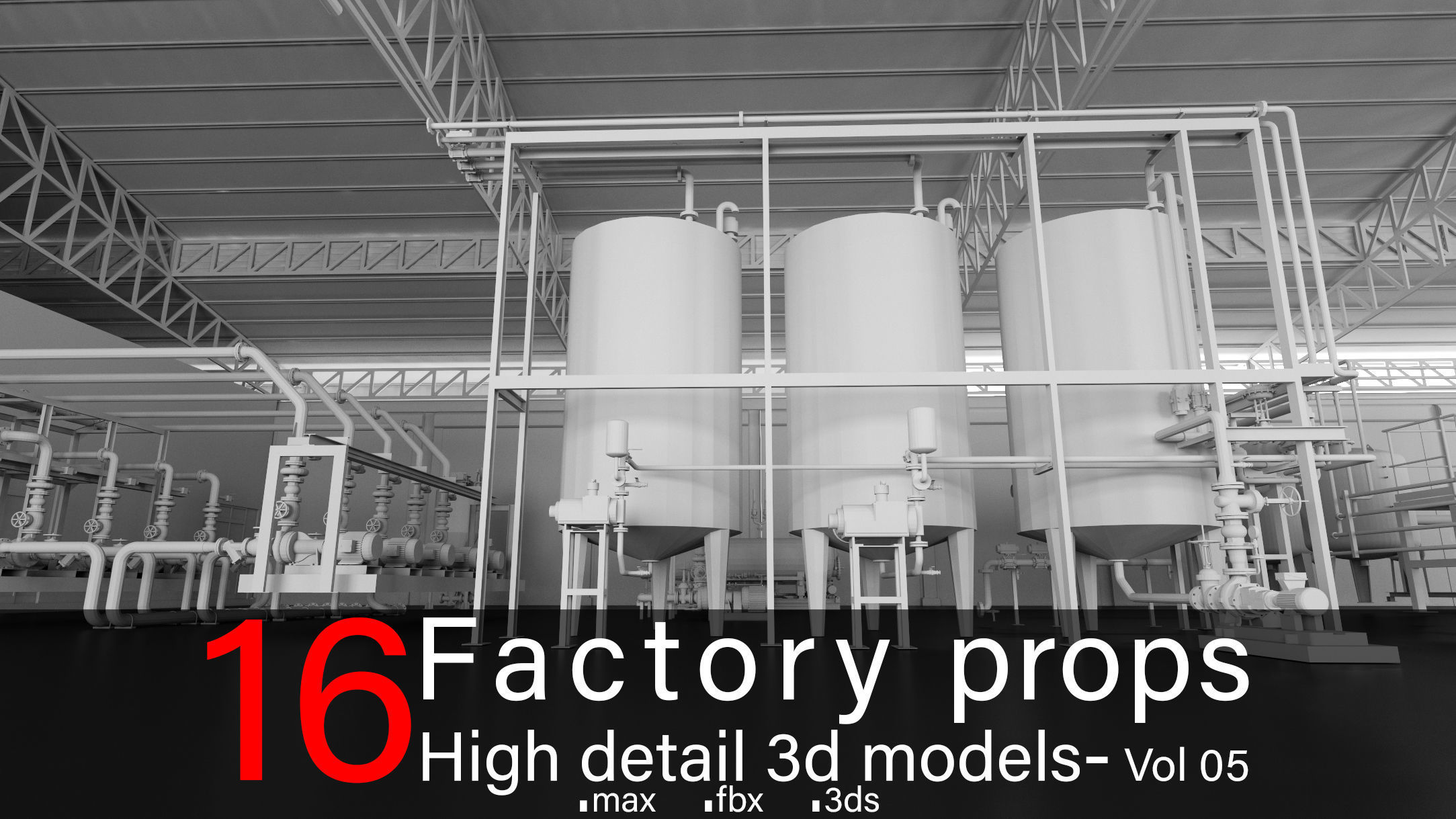 16 Factory Props-High detail 3d models- Vol 05 3D model_3