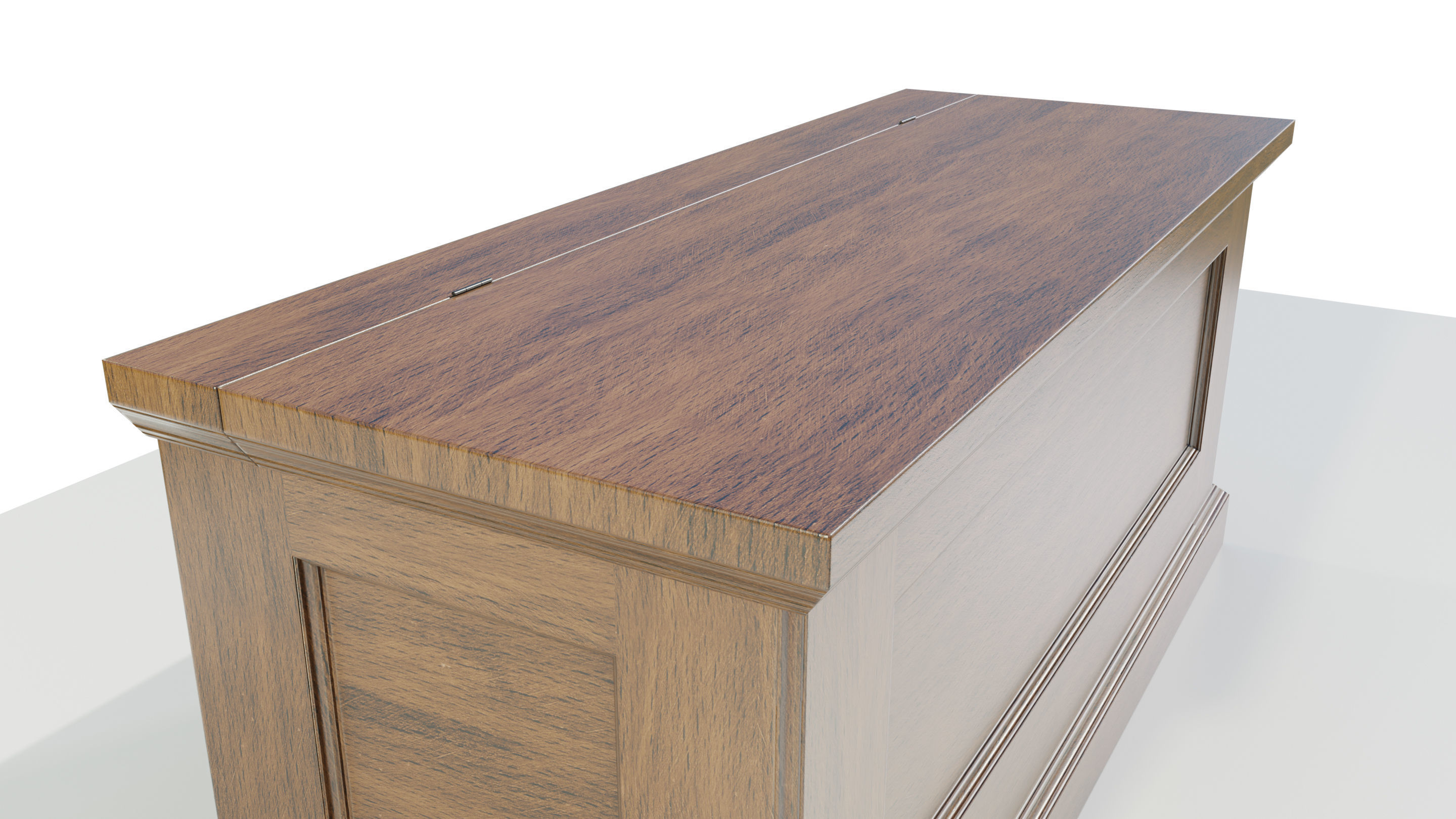 Wooden Chest 3D model_16