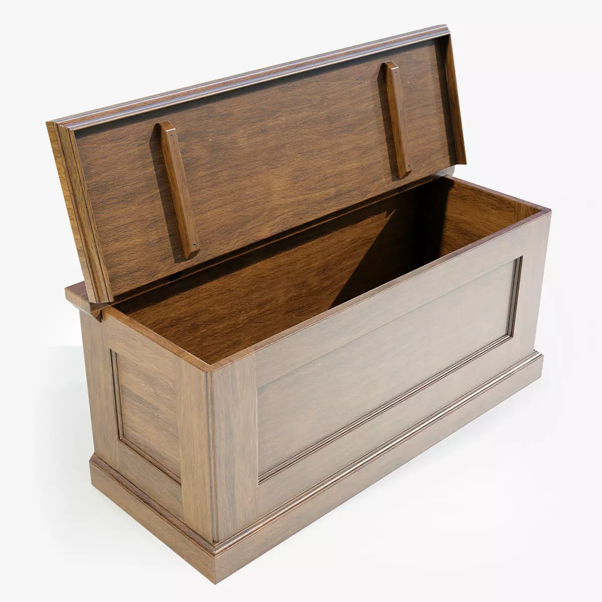 Wooden Chest 3D model_0