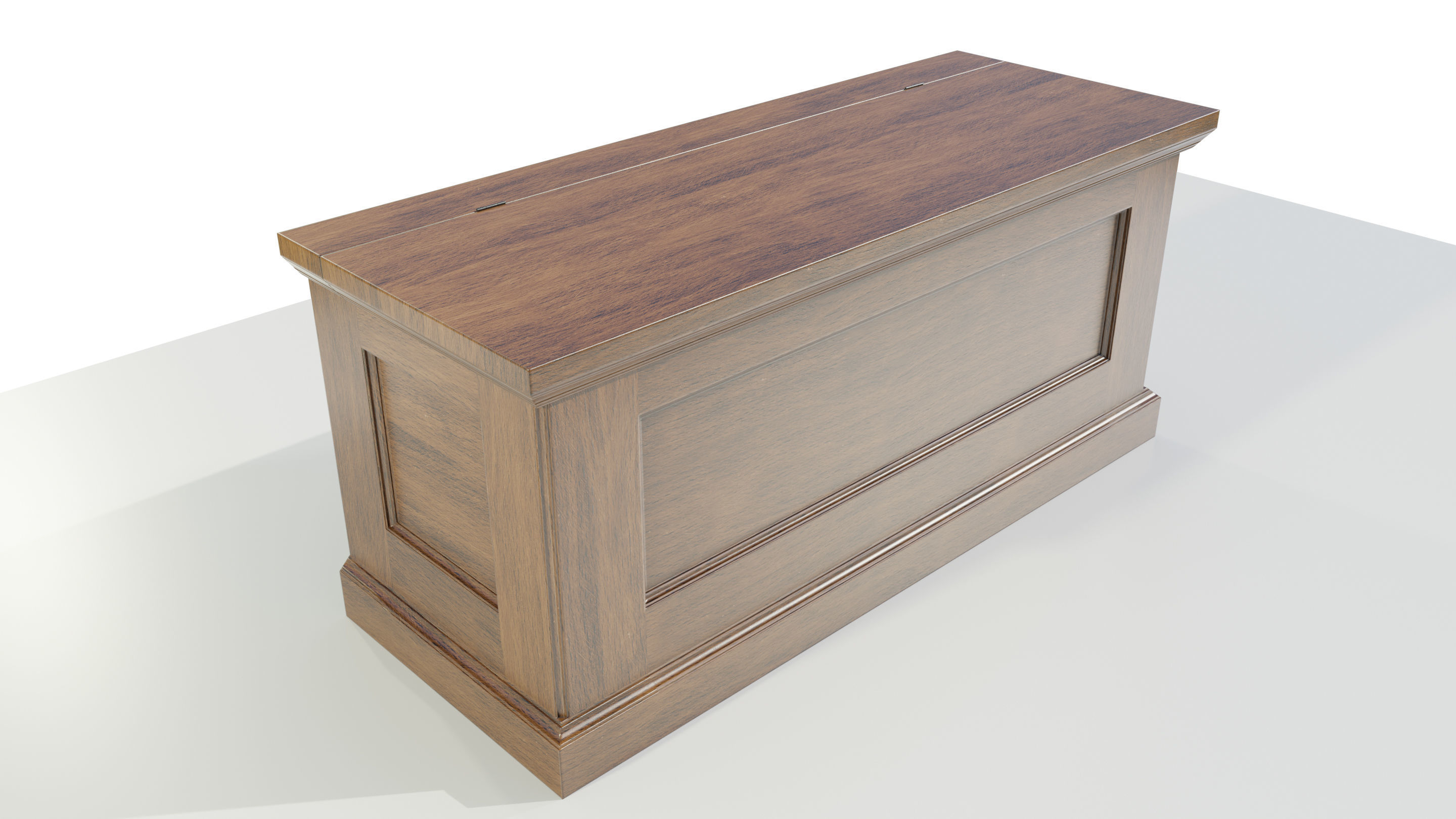 Wooden Chest 3D model_11