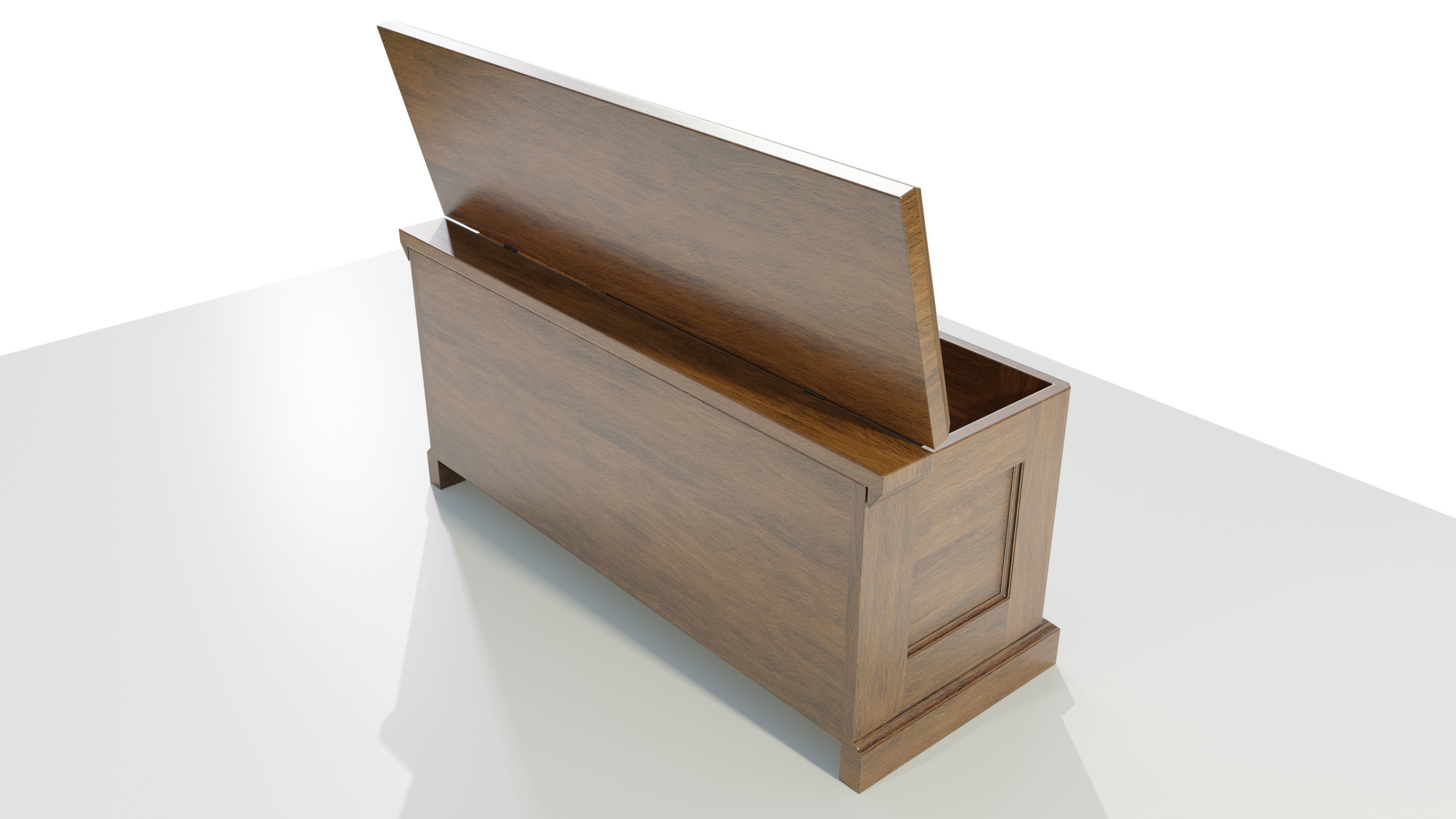 Wooden Chest 3D model_5