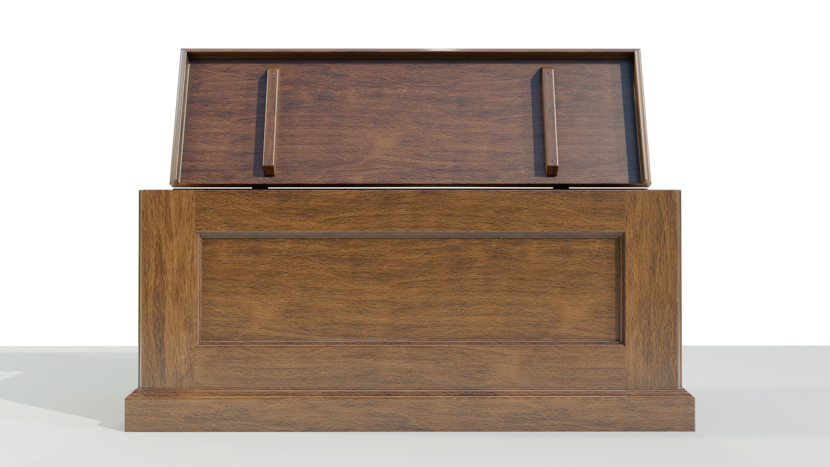 Wooden Chest 3D model_9