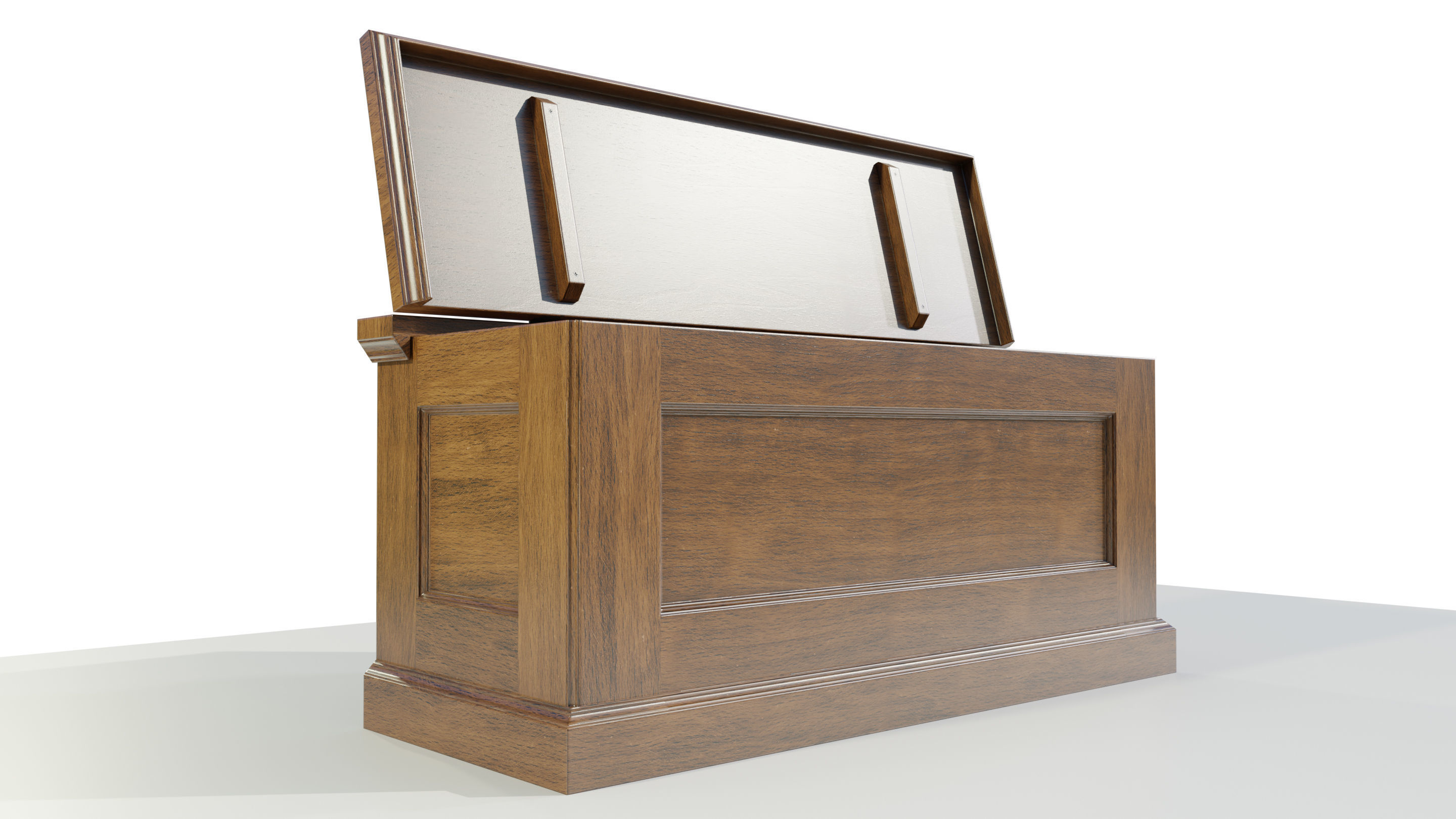 Wooden Chest 3D model_6