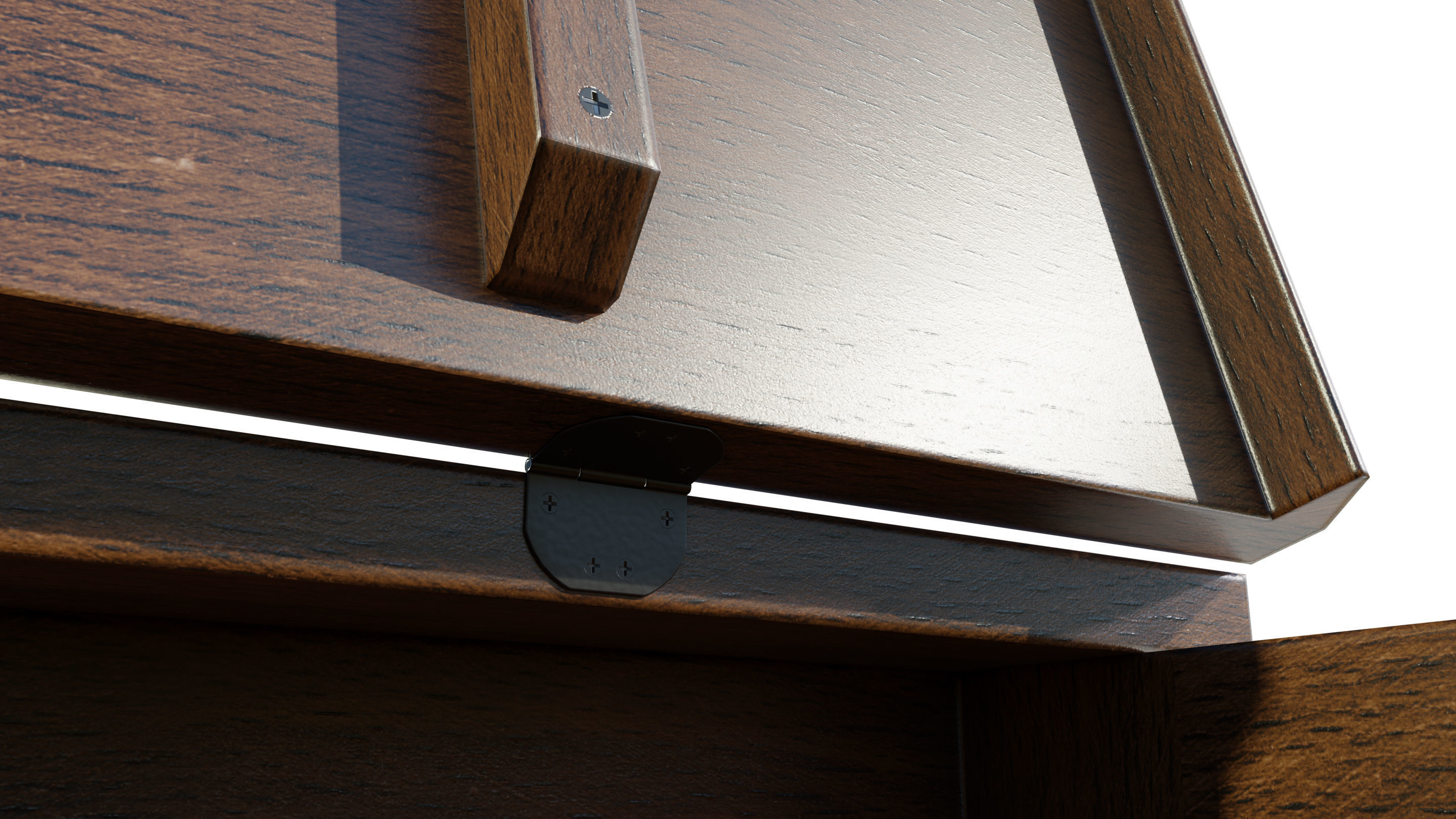 Wooden Chest 3D model_8