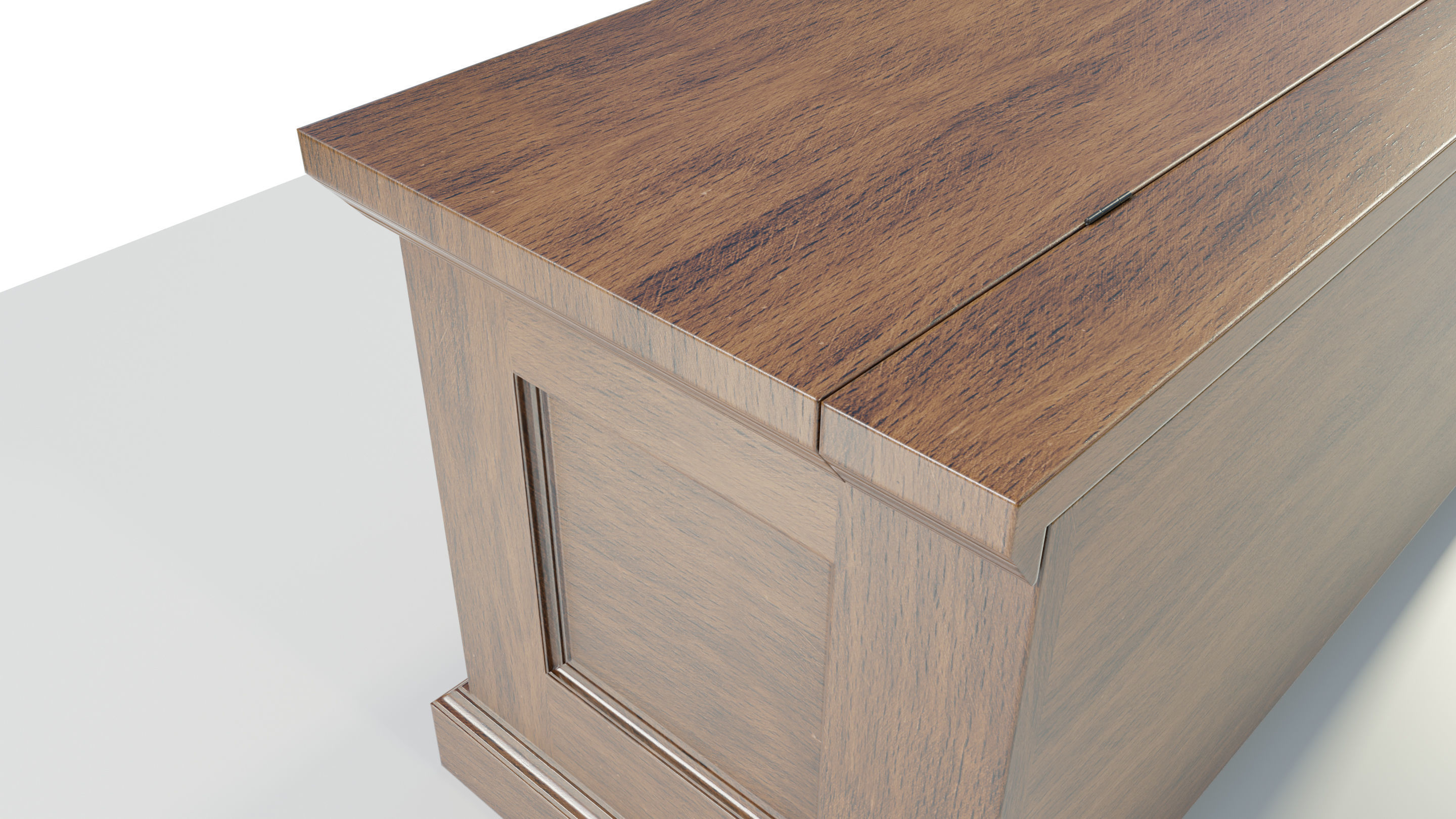 Wooden Chest 3D model_17