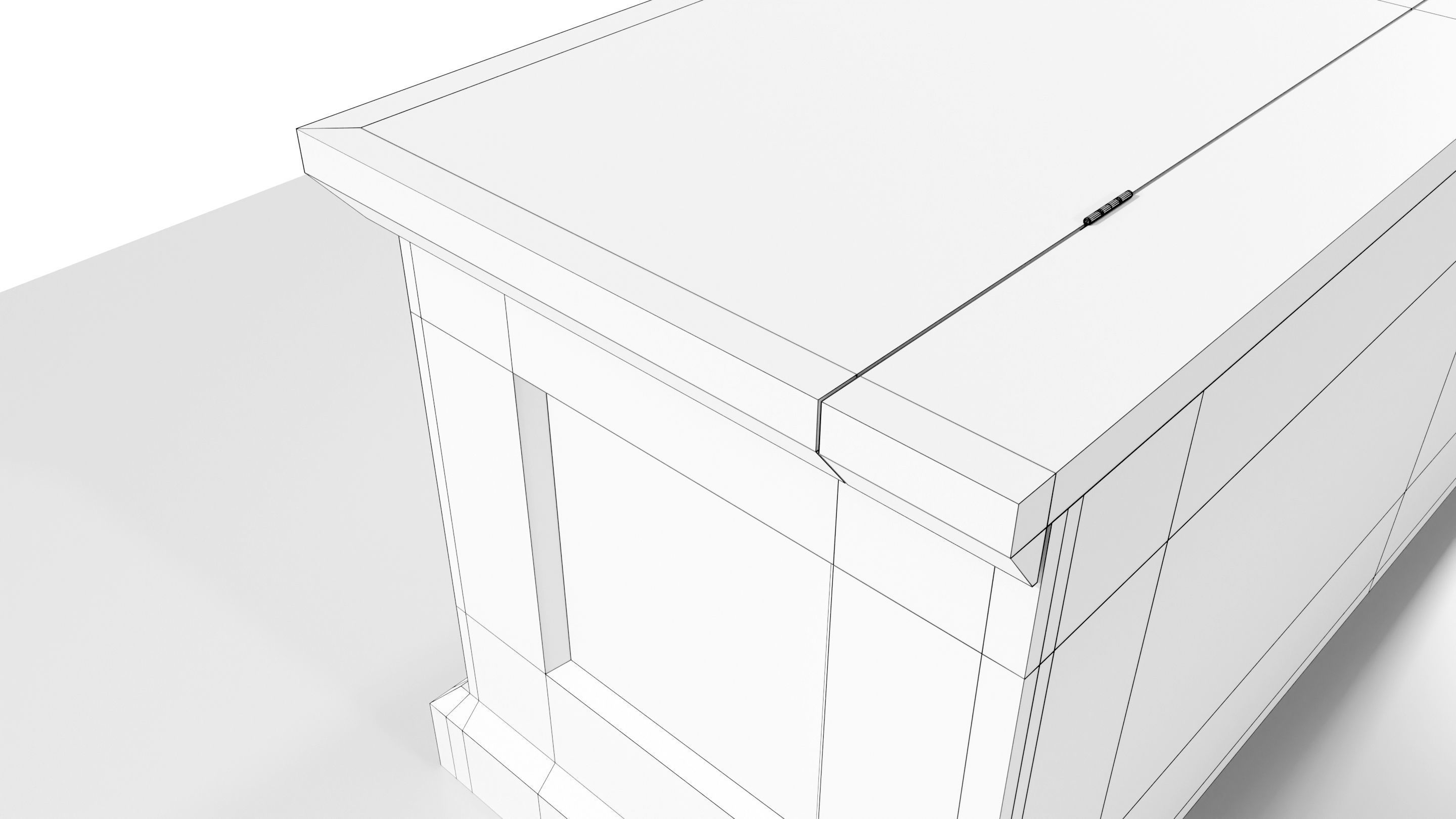 Wooden Chest 3D model_27