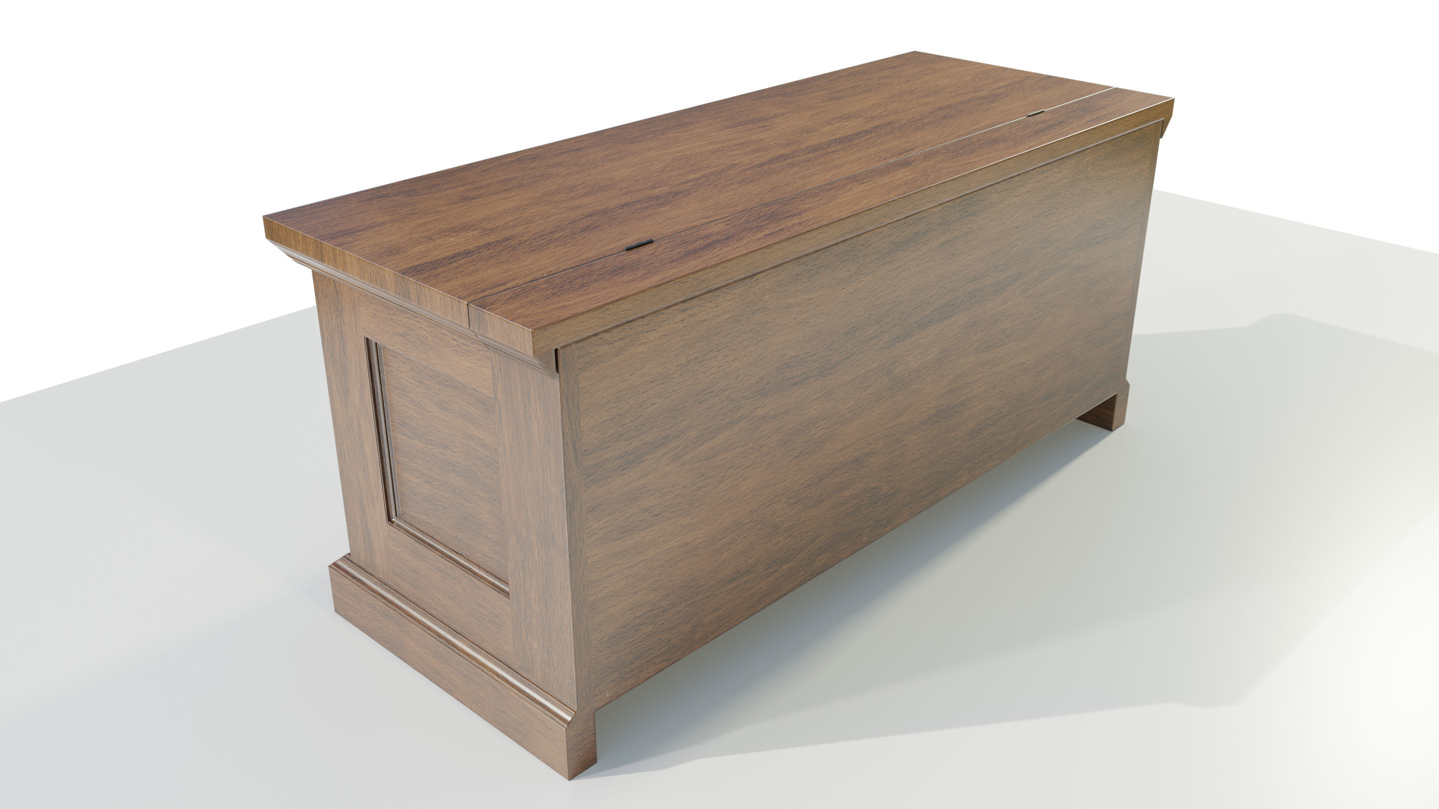 Wooden Chest 3D model_13