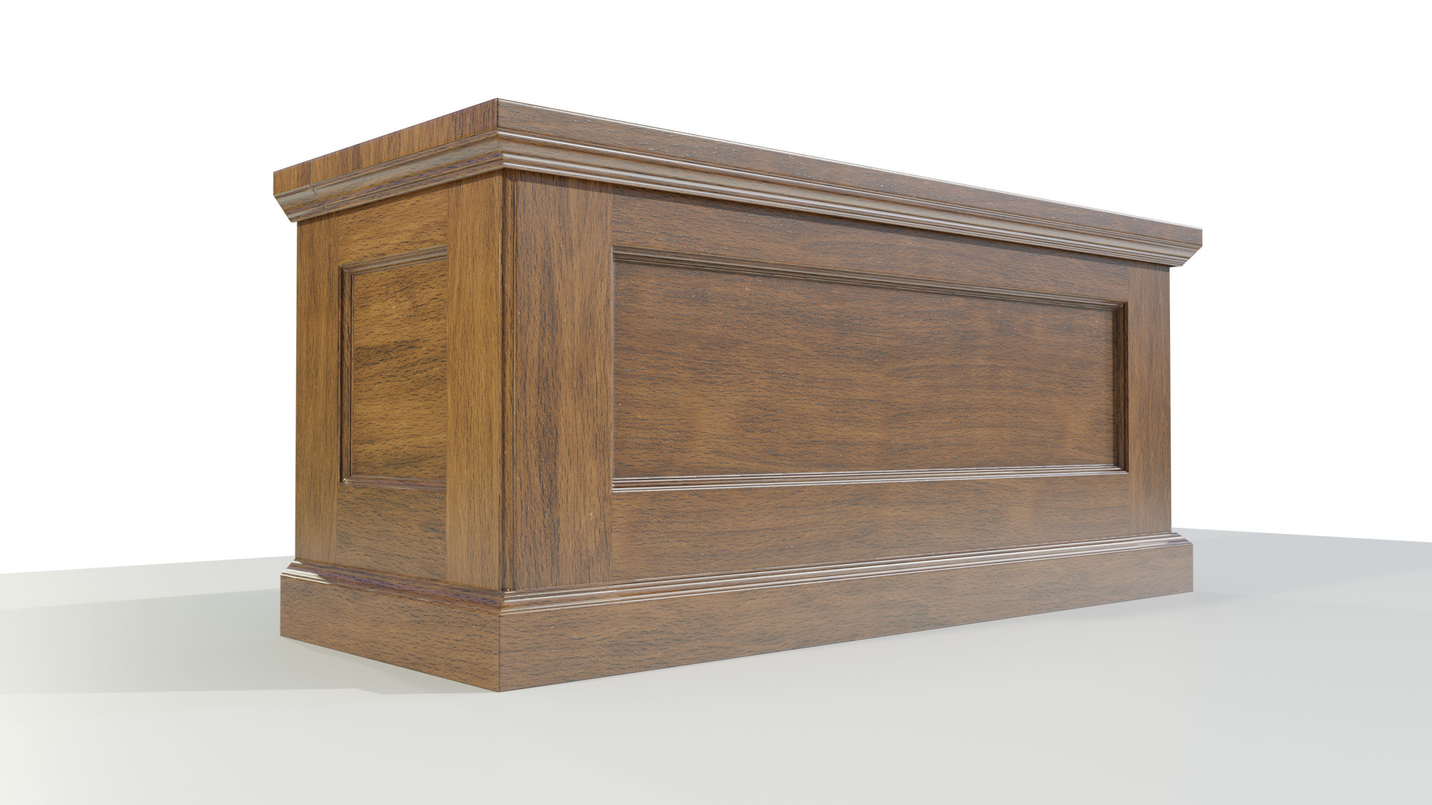 Wooden Chest 3D model_15