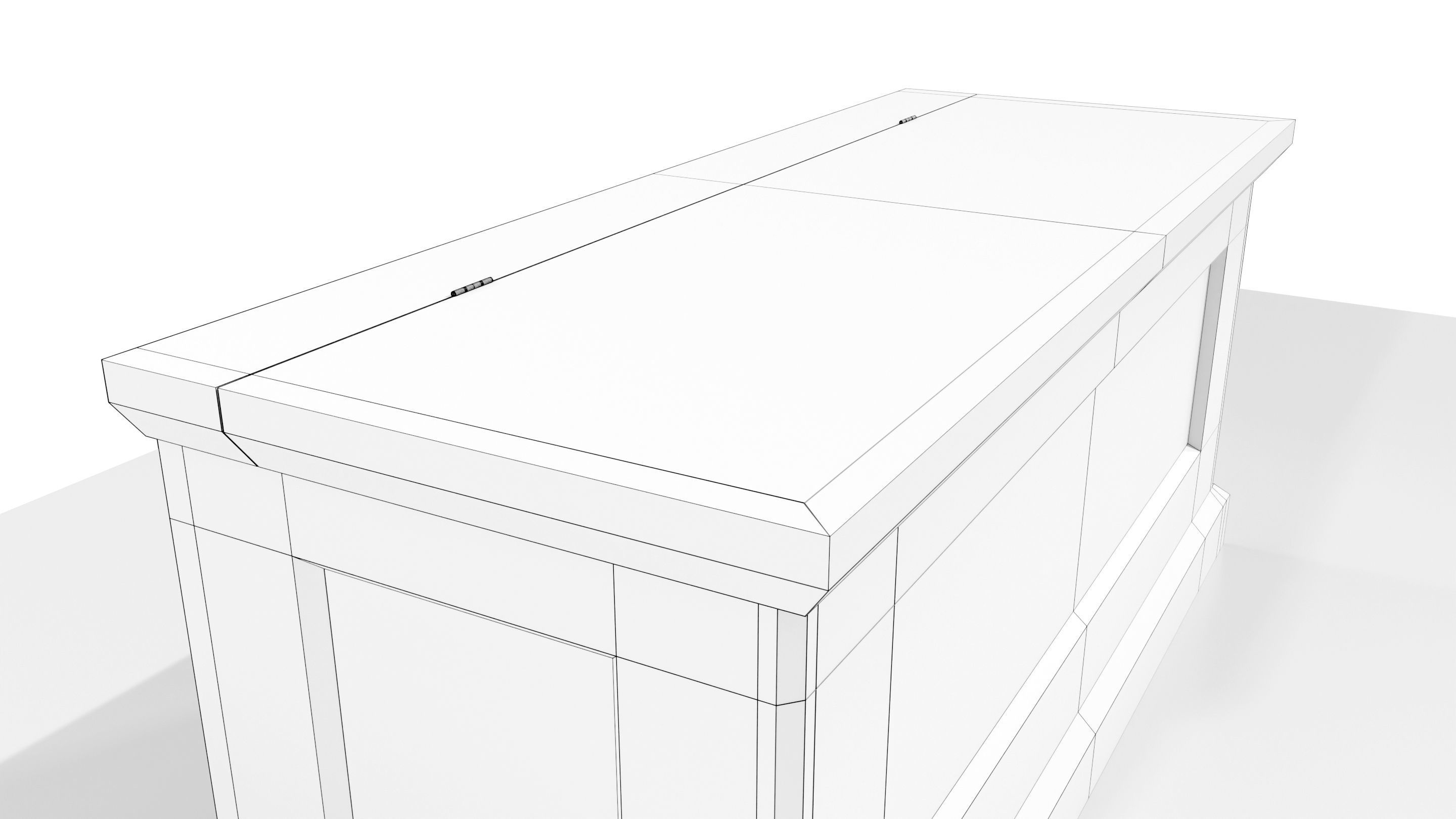 Wooden Chest 3D model_26