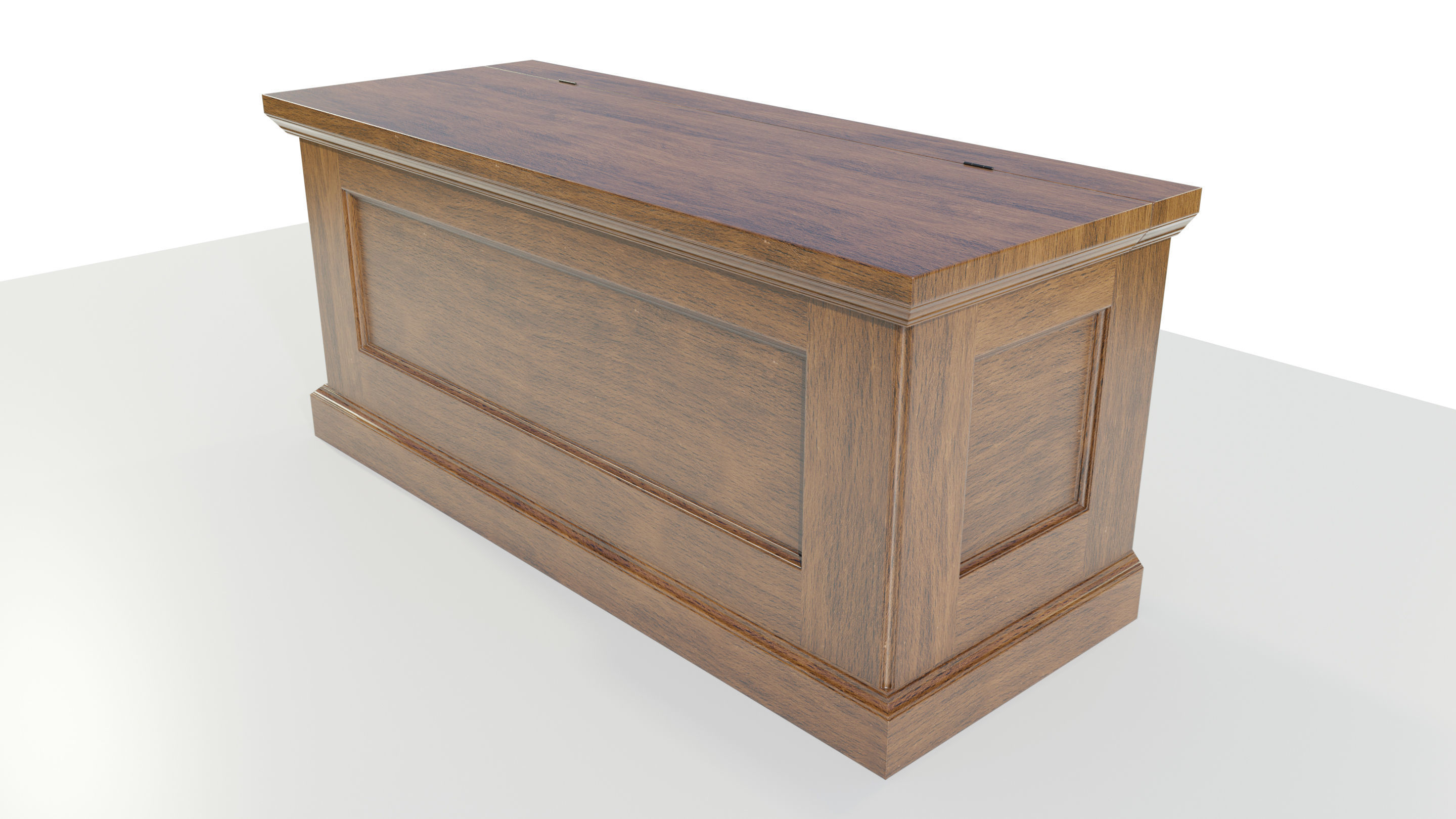 Wooden Chest 3D model_12