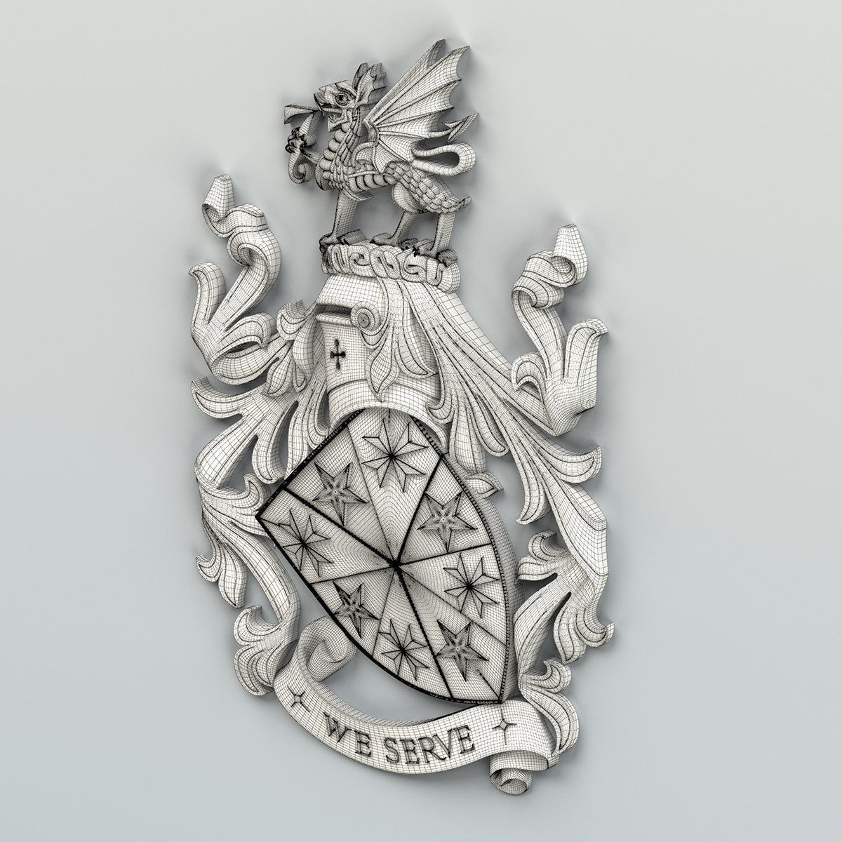Coat of arms decorative 008 3D model_6