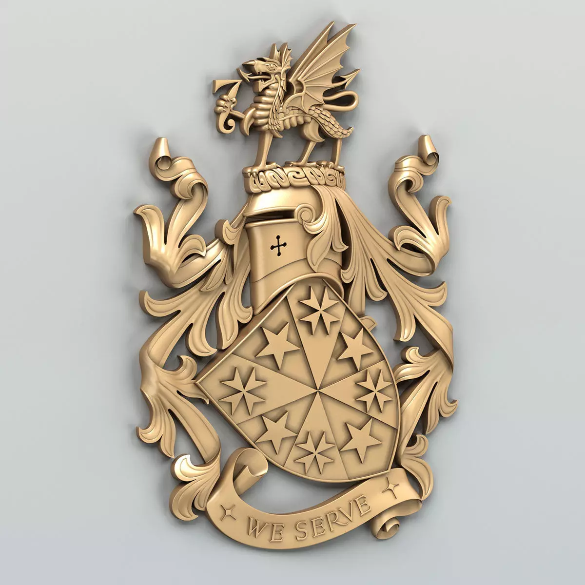 Coat of arms decorative 008 3D model_0