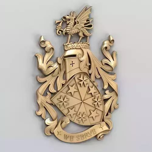 Coat of arms decorative 008 3D model