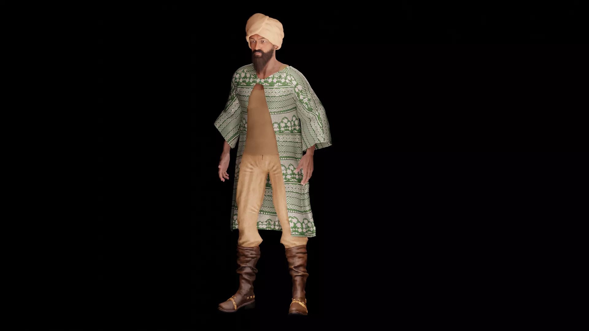 Arab Character 3D model_0