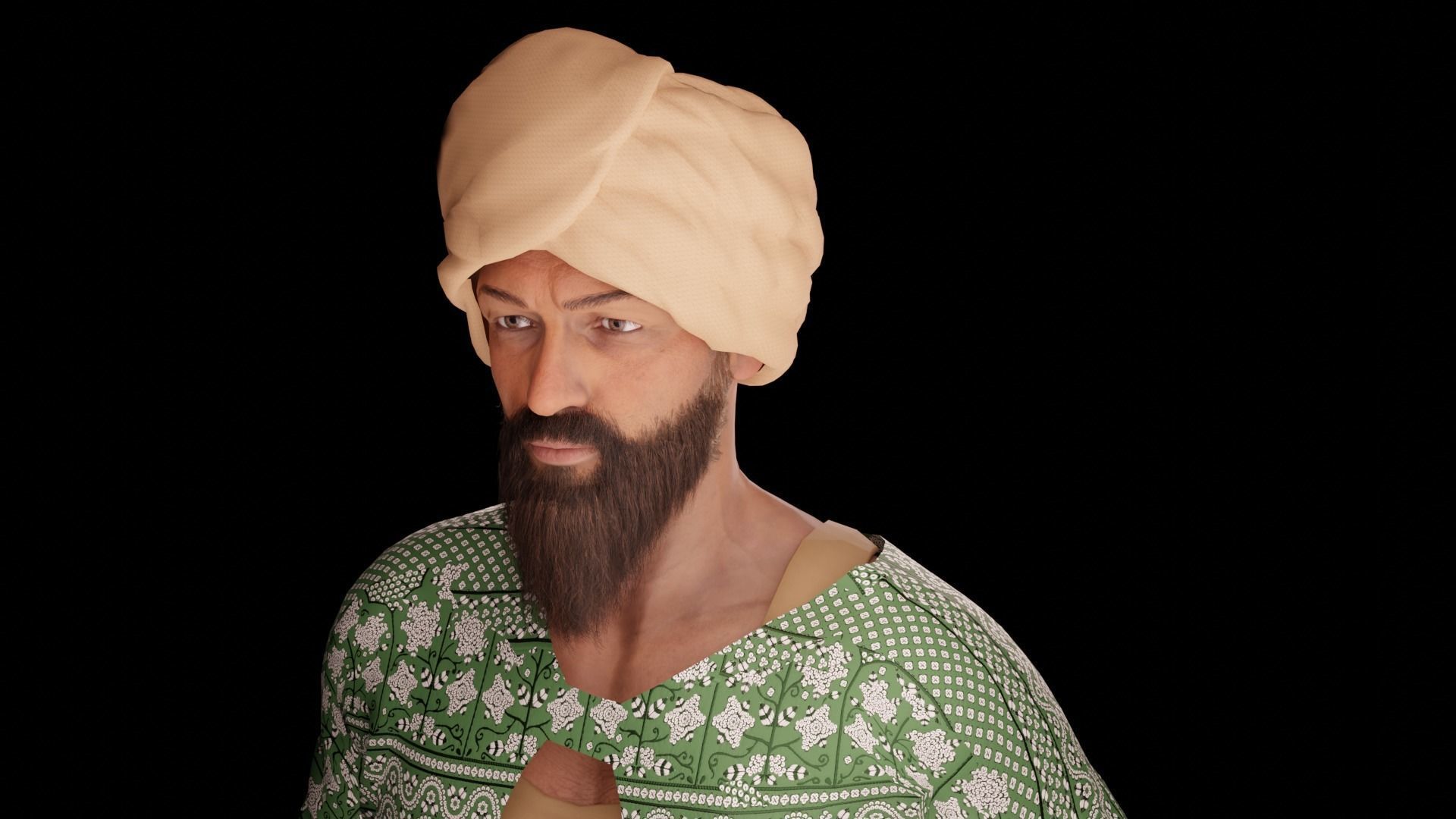 Arab Character 3D model_1
