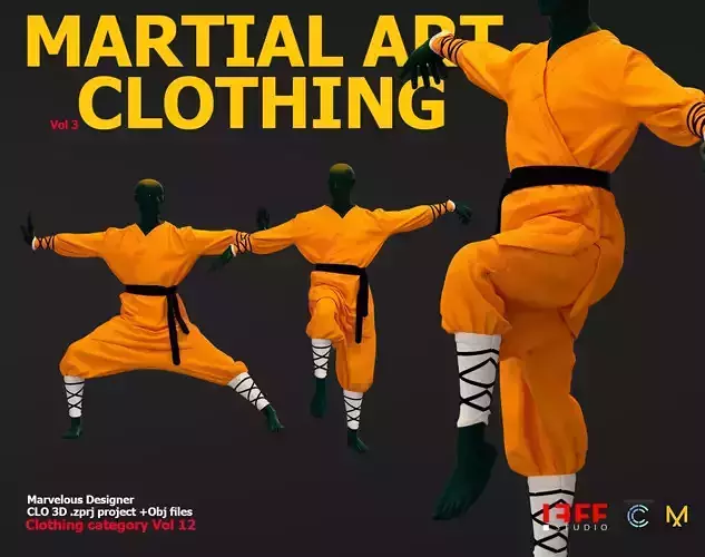 MARTIAL ARTS CLOTHING 3  VOL 12 3D model