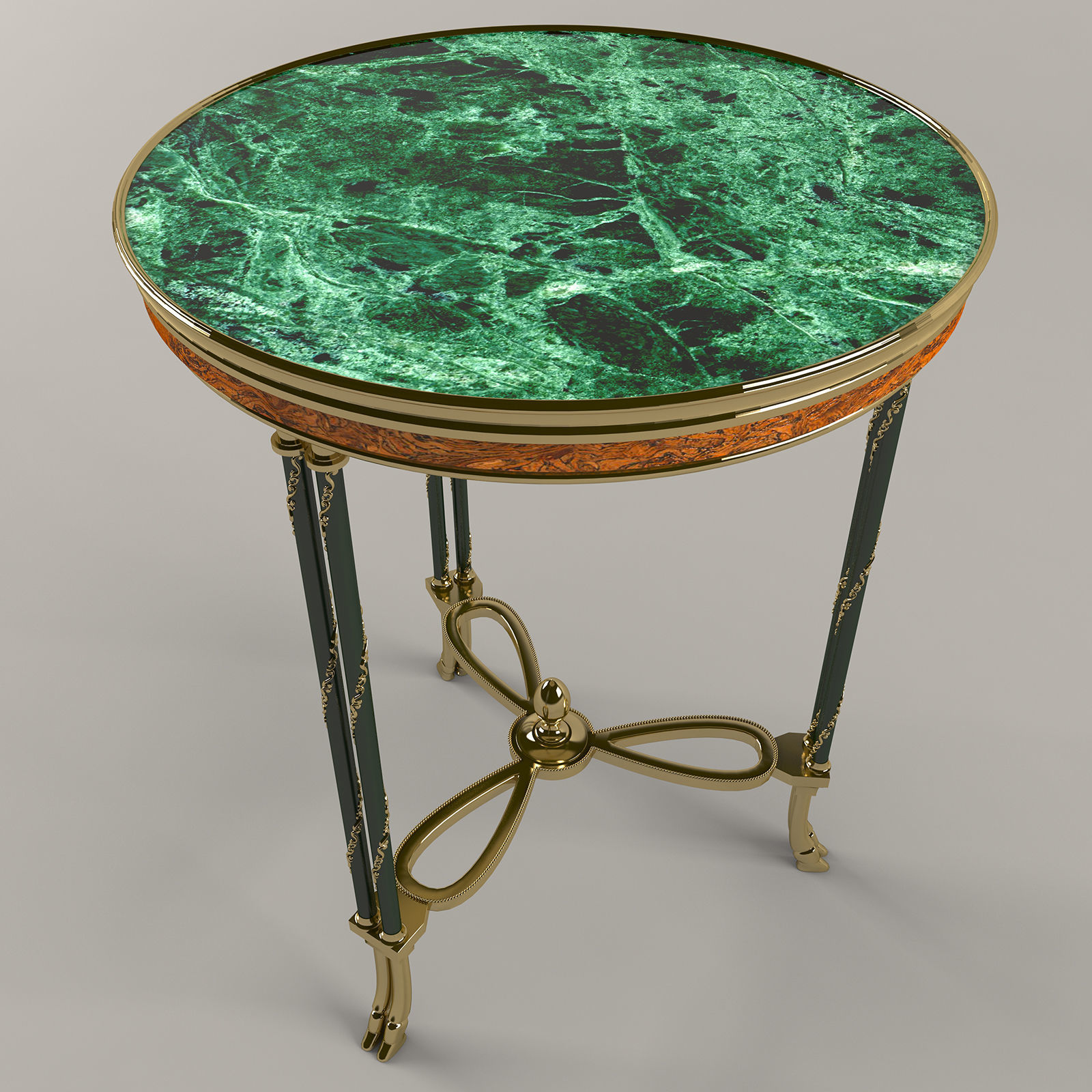 Classic coffee table 3D model_1