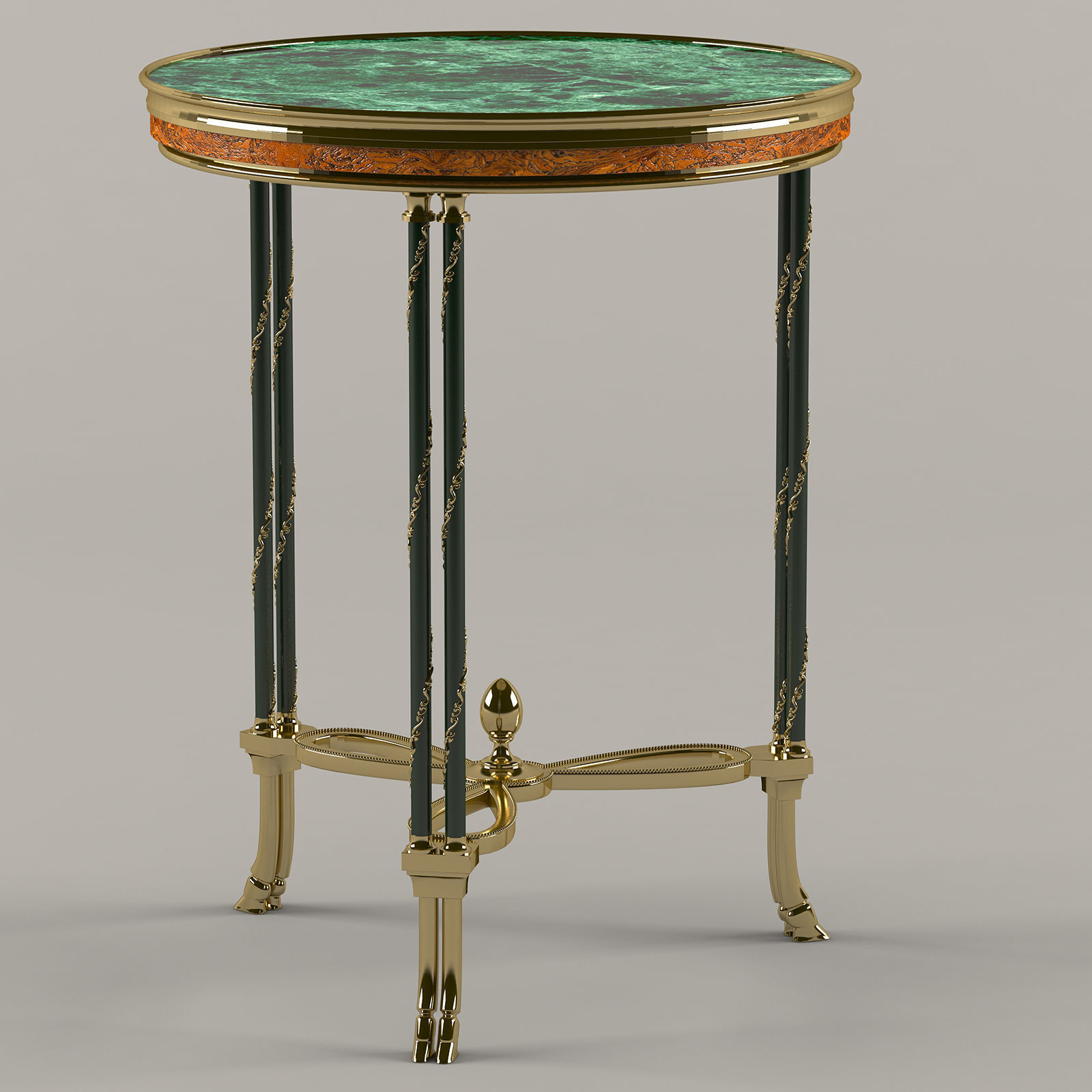 Classic coffee table 3D model_2