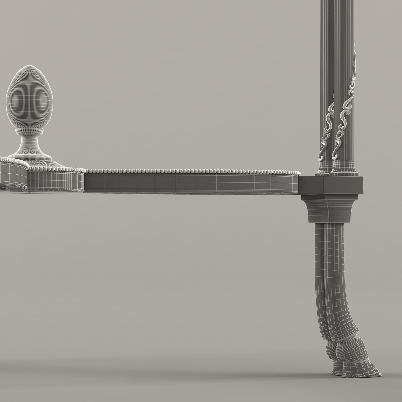 Classic coffee table 3D model_6