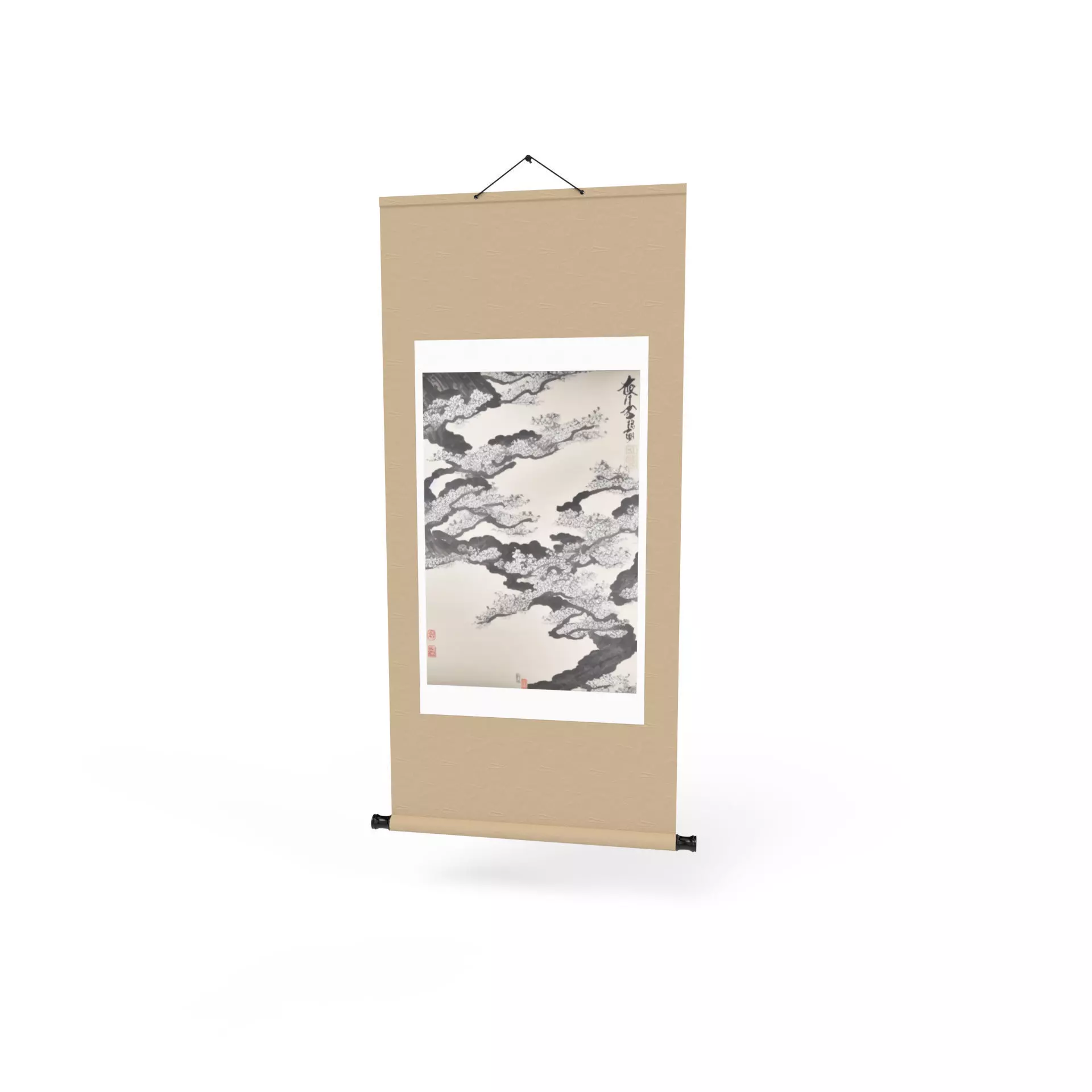 Hanging scroll 02 3D print model_0