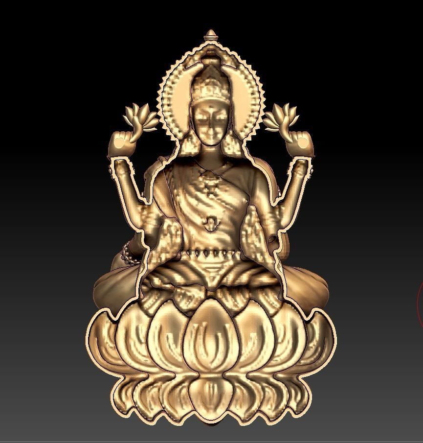 LAKSHMI PENDENT 3D print model_2