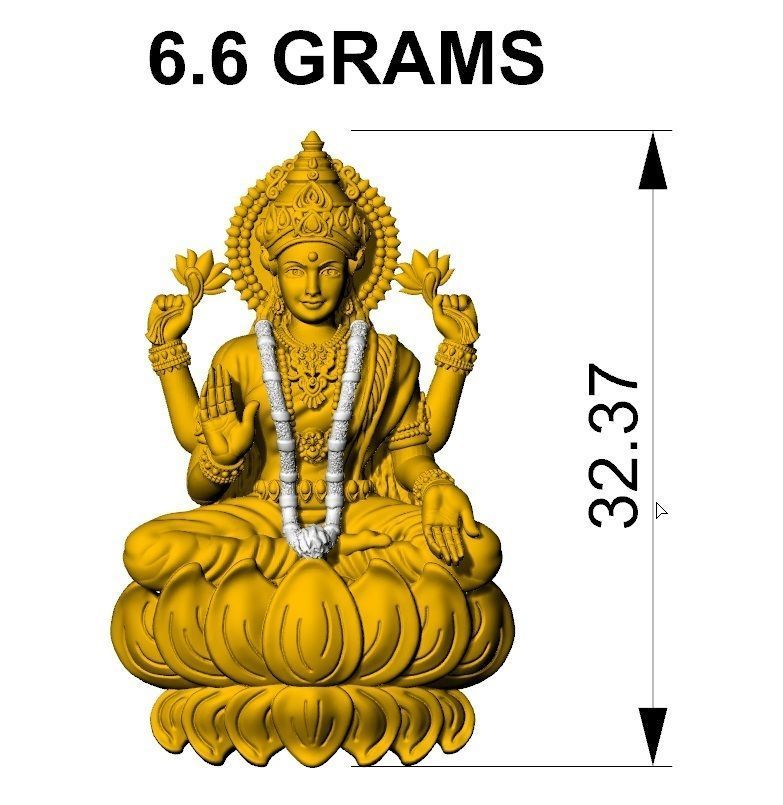 LAKSHMI PENDENT 3D print model_6