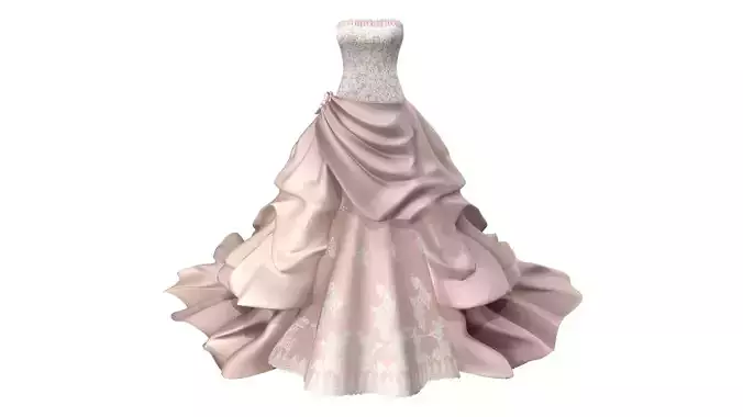 Ball-Gown Sweetheart Court Train Dress