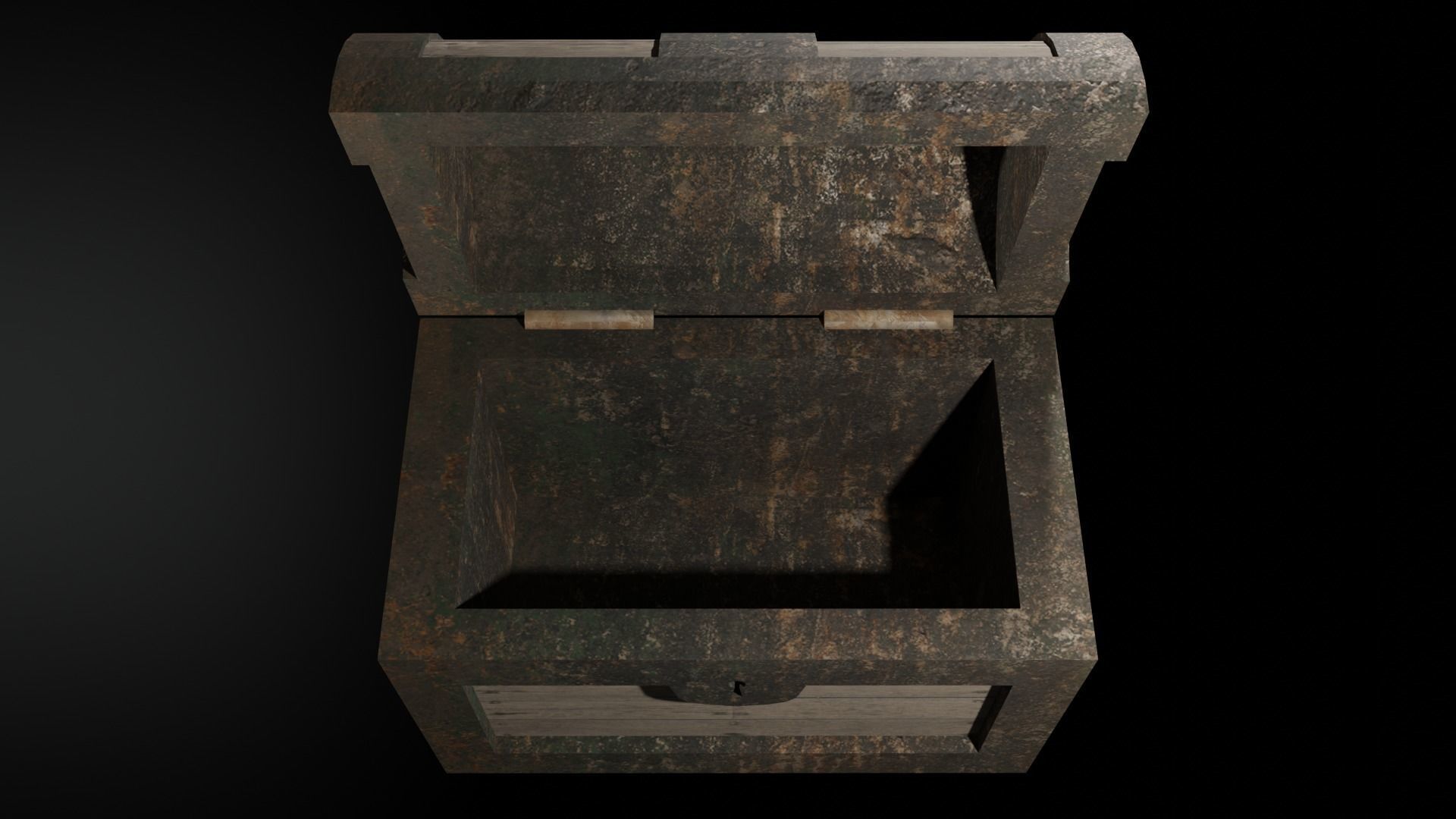 Chest model PBR low-poly game ready wooden Low-poly 3D model_6