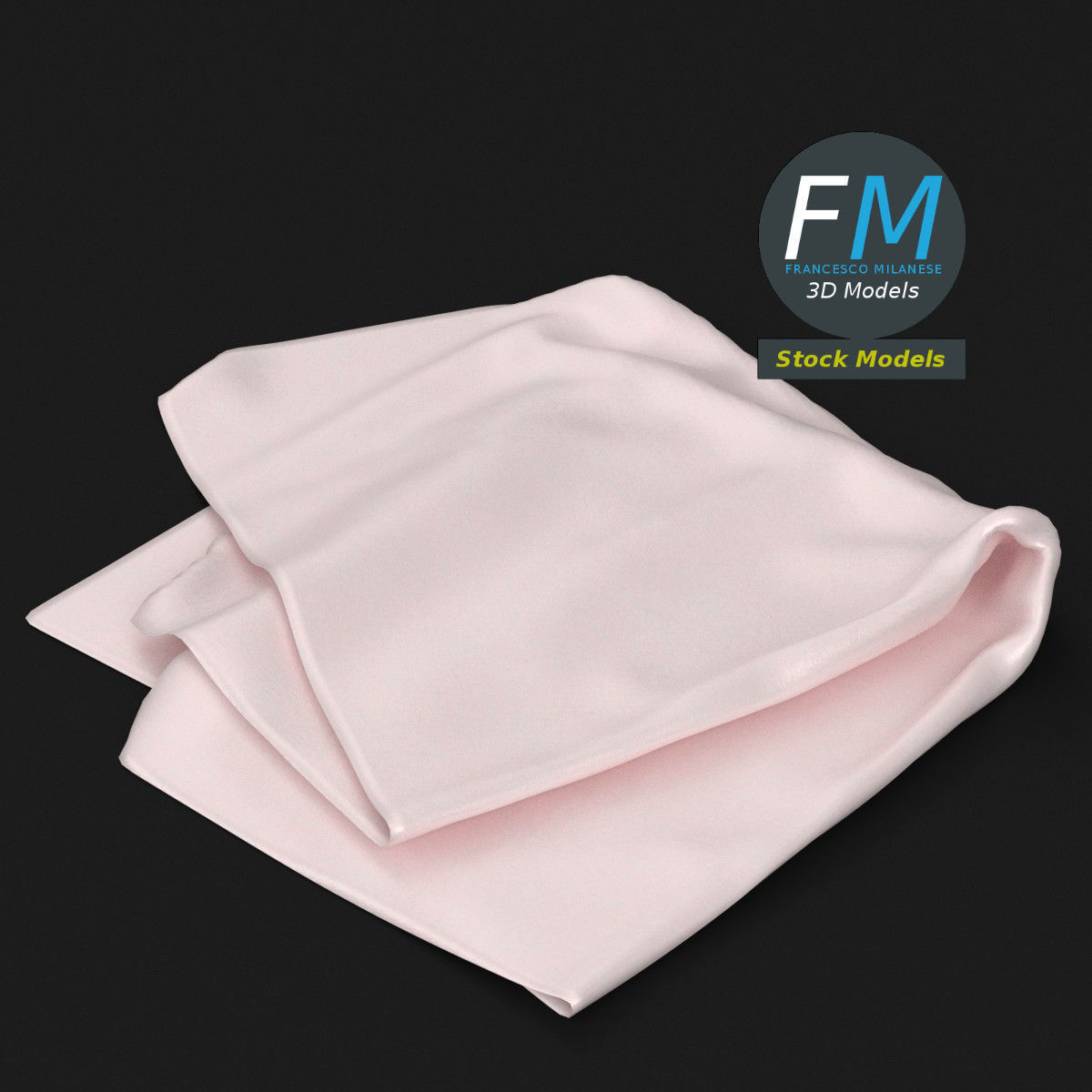 Folded fabric 3D model_2