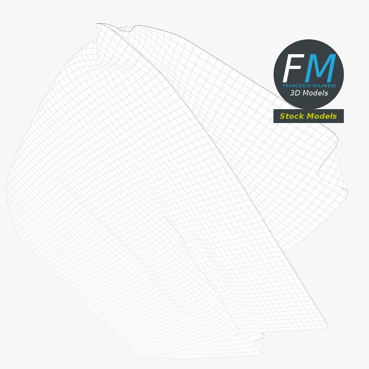 Folded fabric 3D model_8