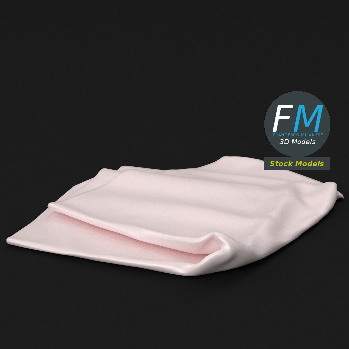 Folded fabric 3D model_5
