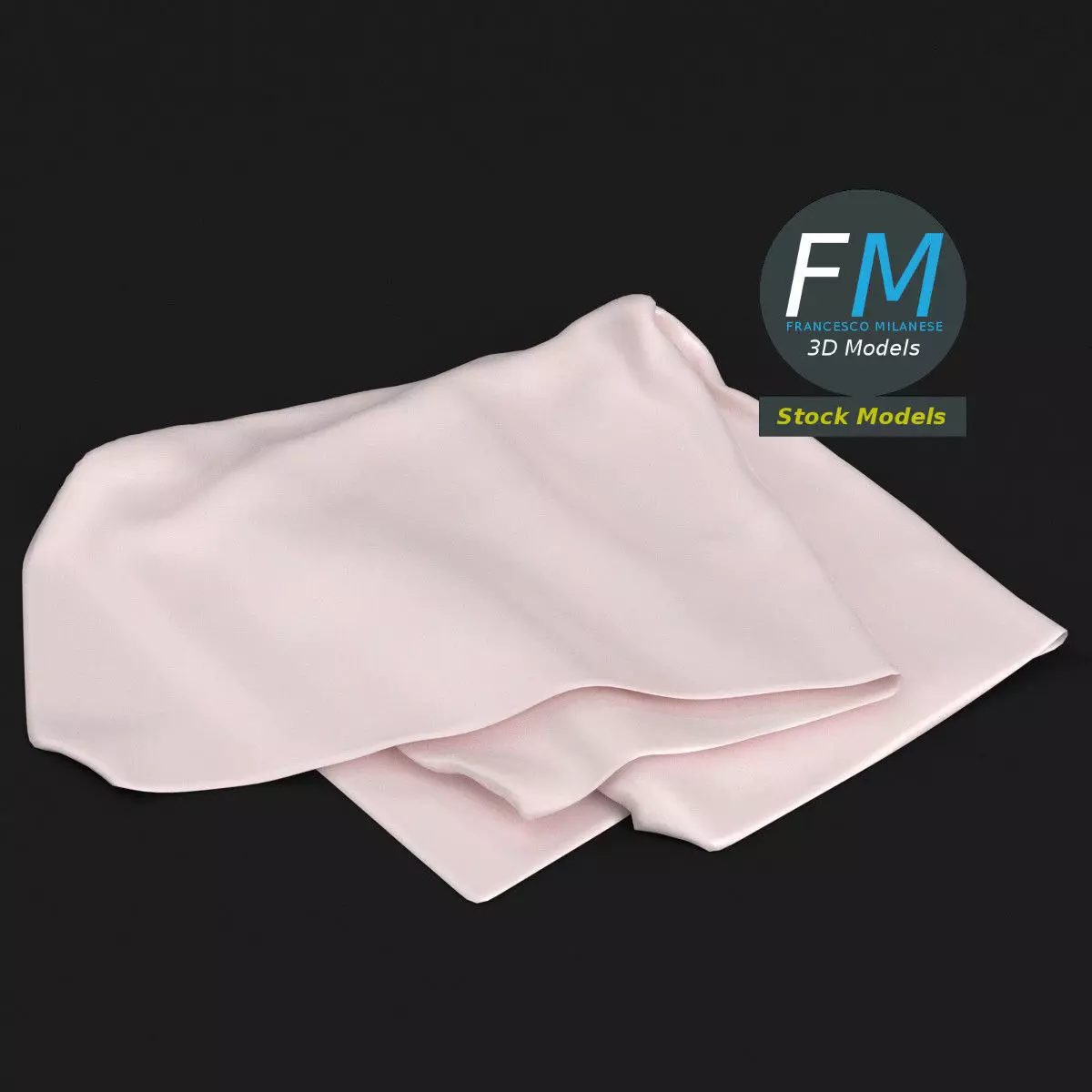 Folded fabric 3D model_0
